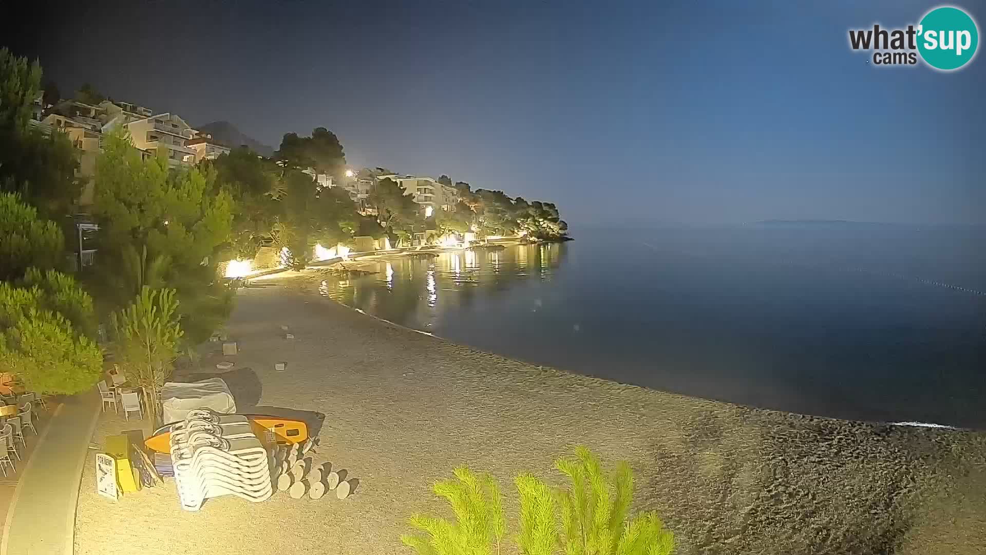 Webcam Spiaggia Lučica Brela – Vista live sulla costa adriatica