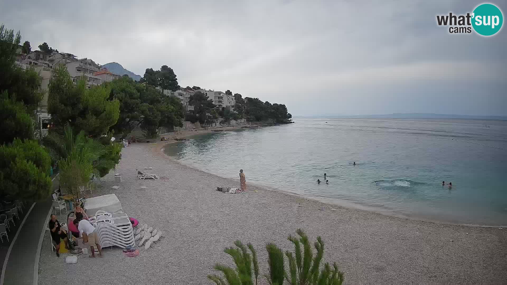 Webcam Spiaggia Lučica Brela – Vista live sulla costa adriatica