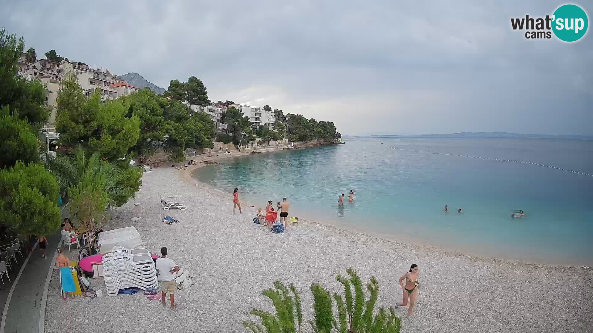 Webcam Spiaggia Lučica Brela – Vista live sulla costa adriatica