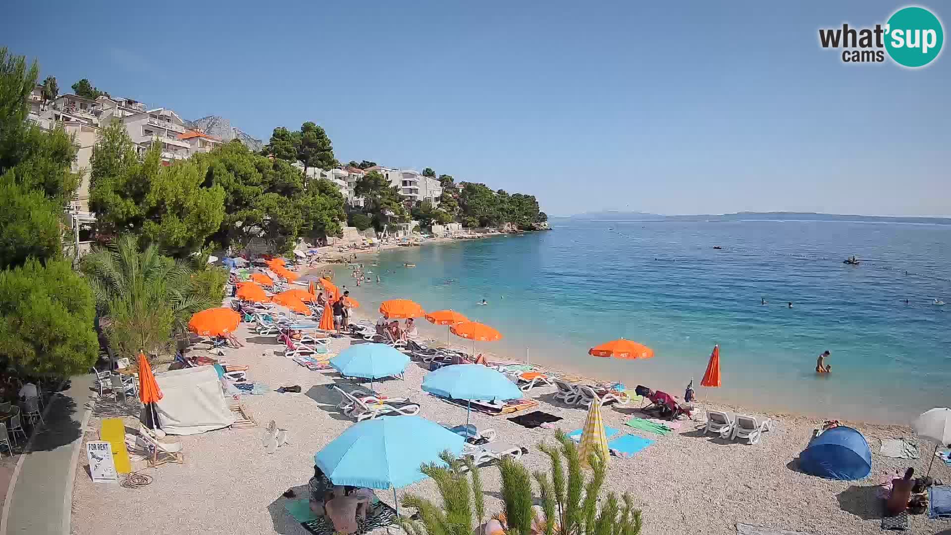 Webcam Lučica Beach Brela – Live View from the Adriatic Coast