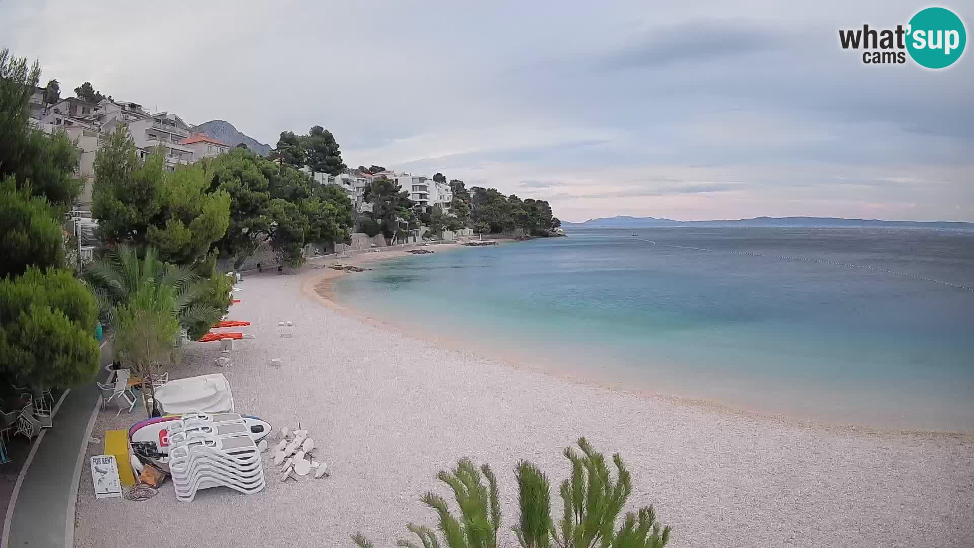 Webcam Lučica Beach Brela – Live View from the Adriatic Coast