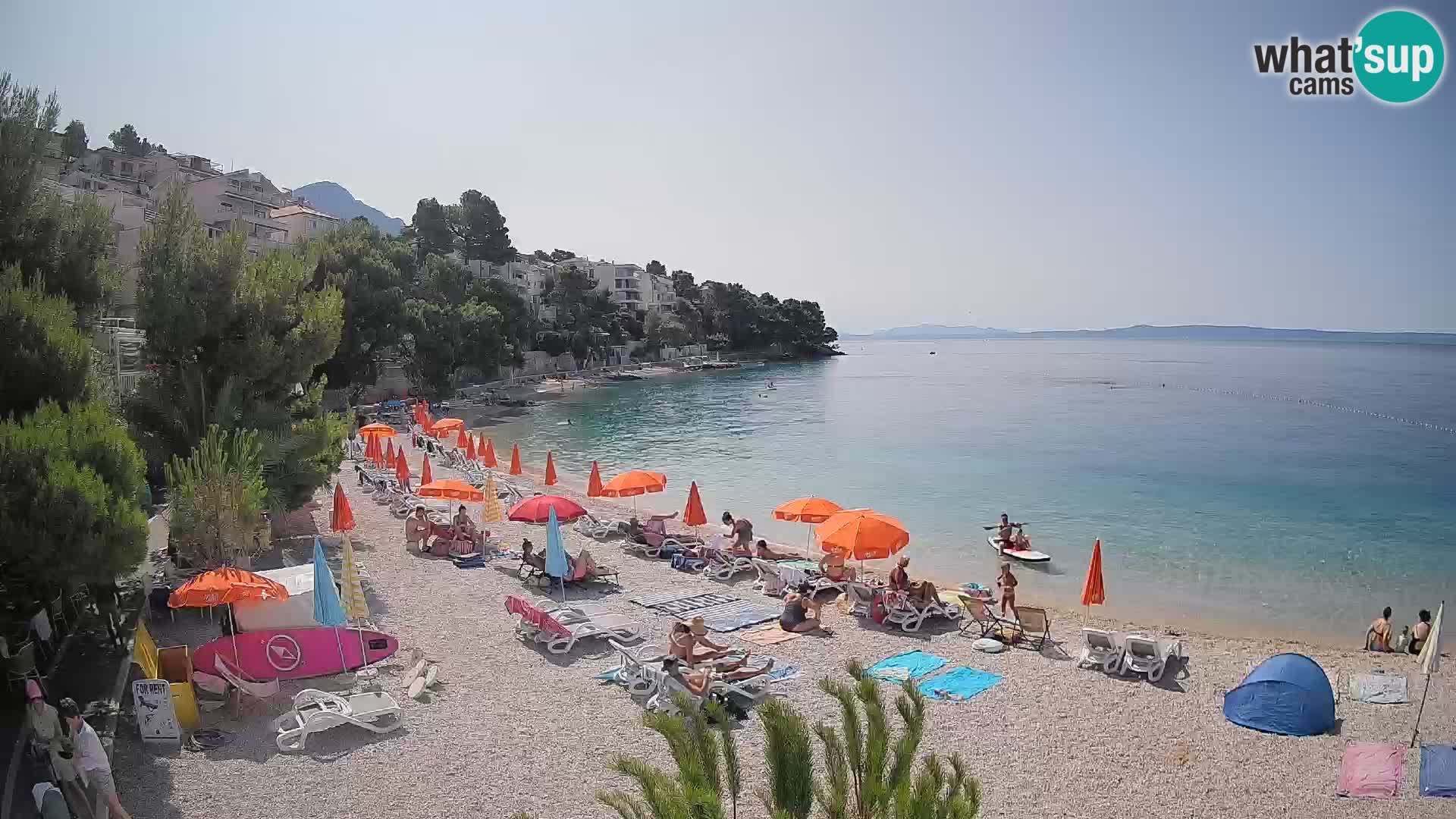 Webcam Playa Lučica Brela – Vista en directo de la costa adriática