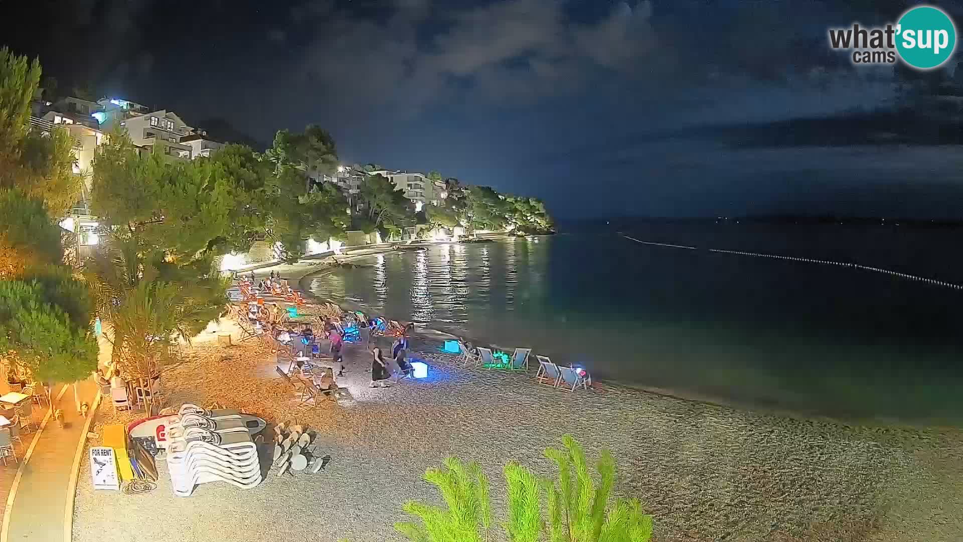 Webcam Lučica Strand Beach Brela – Liveblick von der Adriaküste