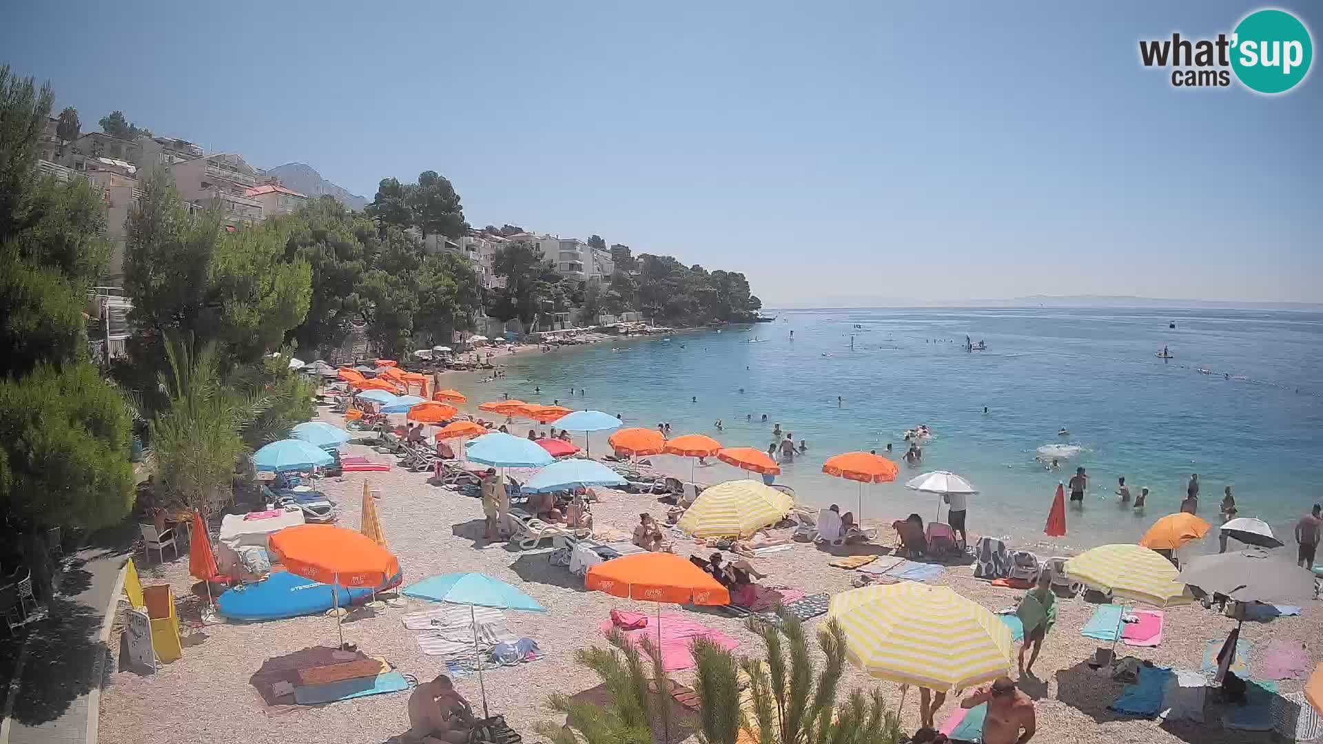 Webcam Lučica Beach Brela – Live View from the Adriatic Coast