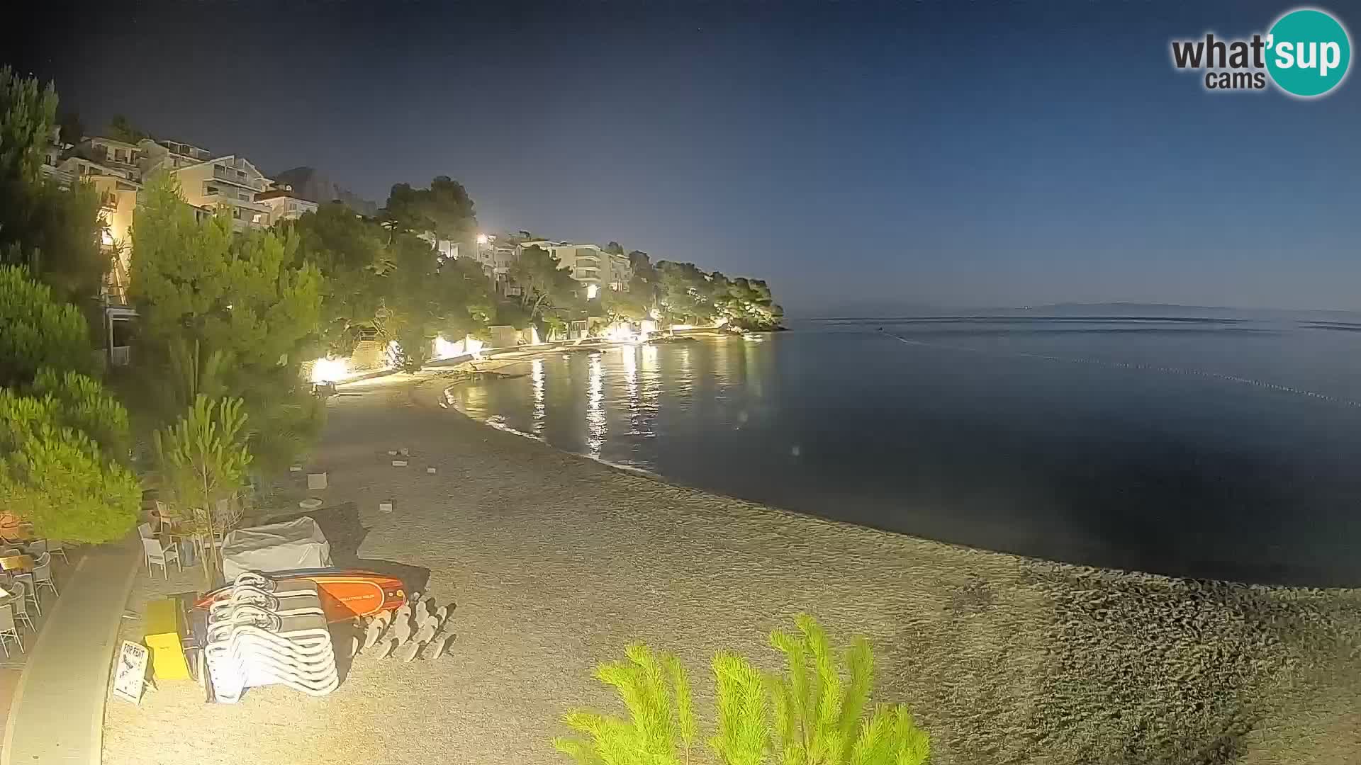 Webcam Playa Lučica Brela – Vista en directo de la costa adriática