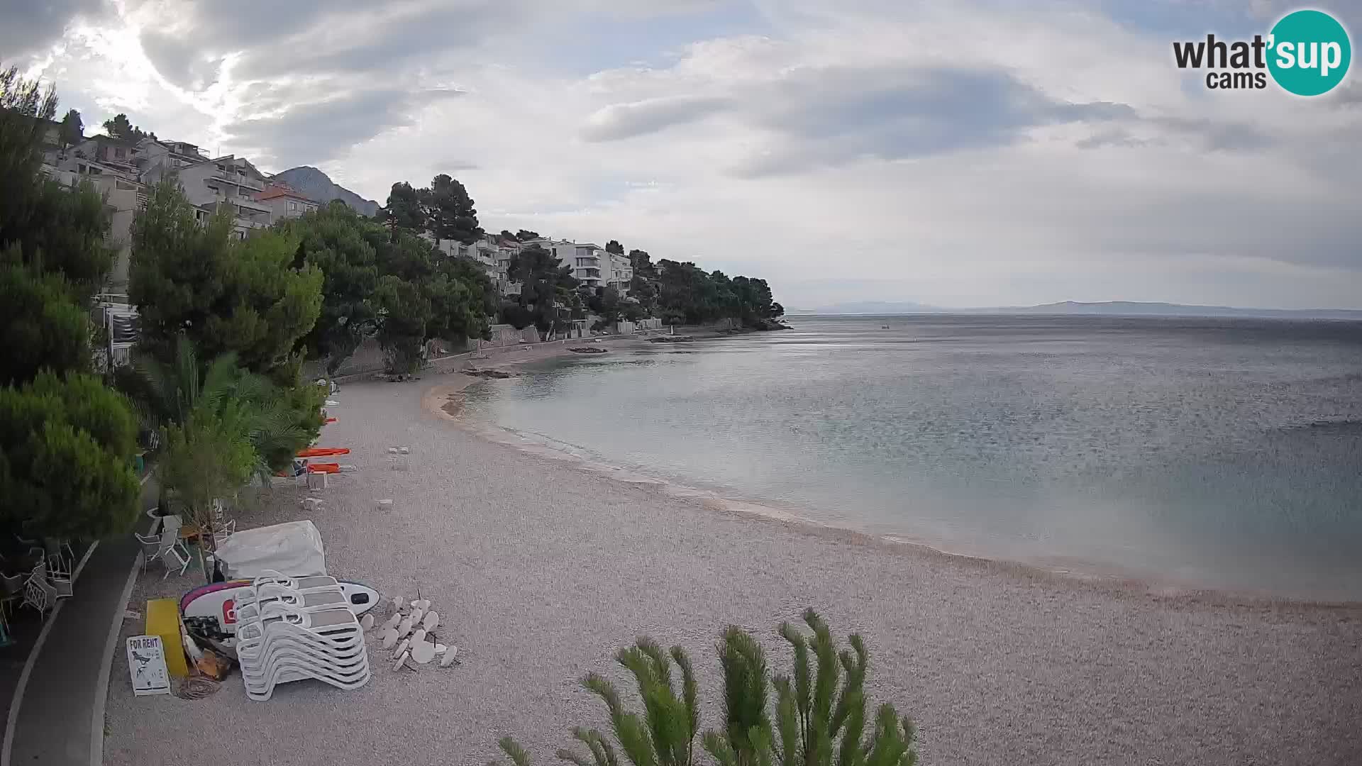 Webcam Playa Lučica Brela – Vista en directo de la costa adriática