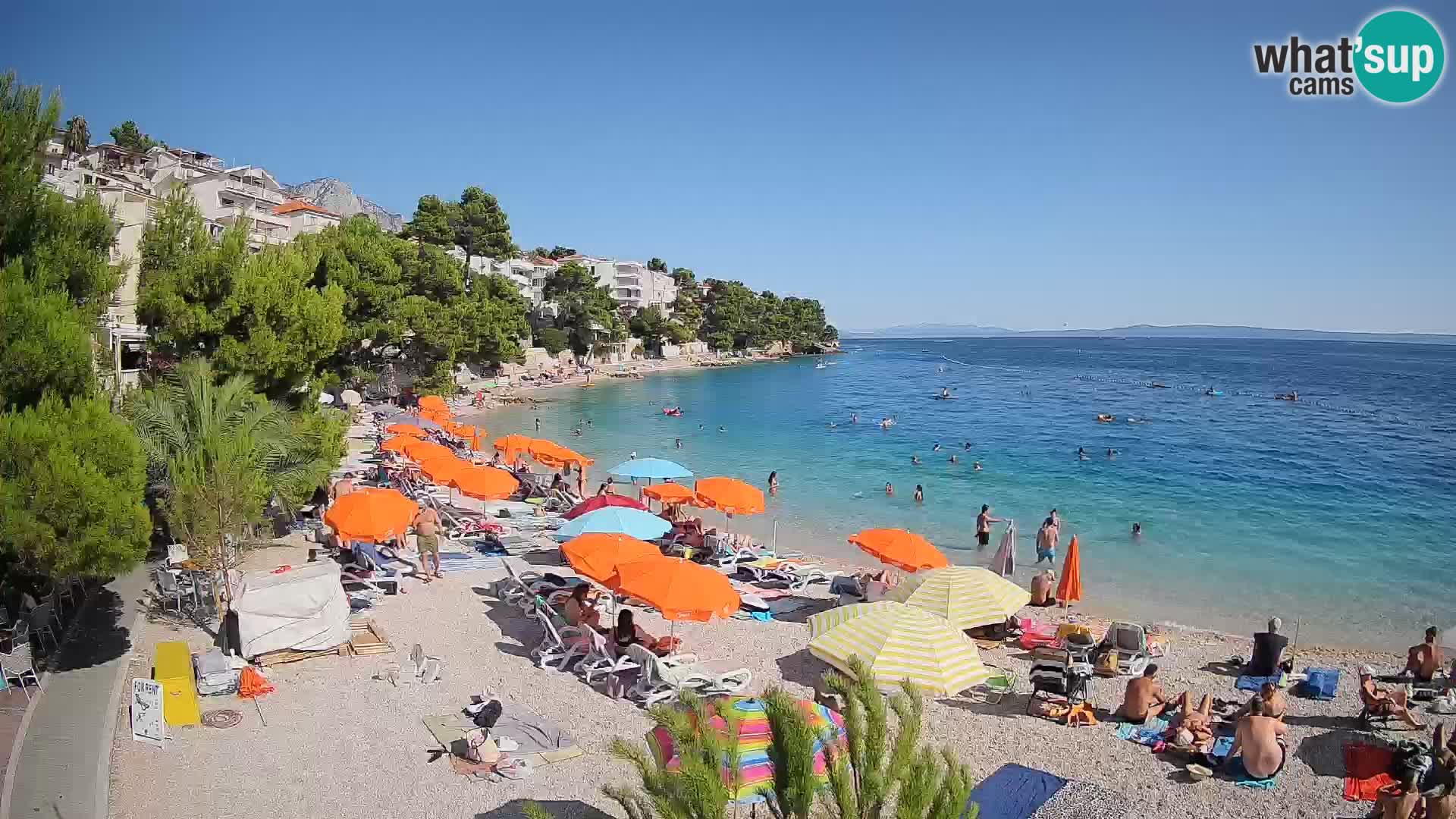 Webcam Lučica Beach Brela – Live View from the Adriatic Coast