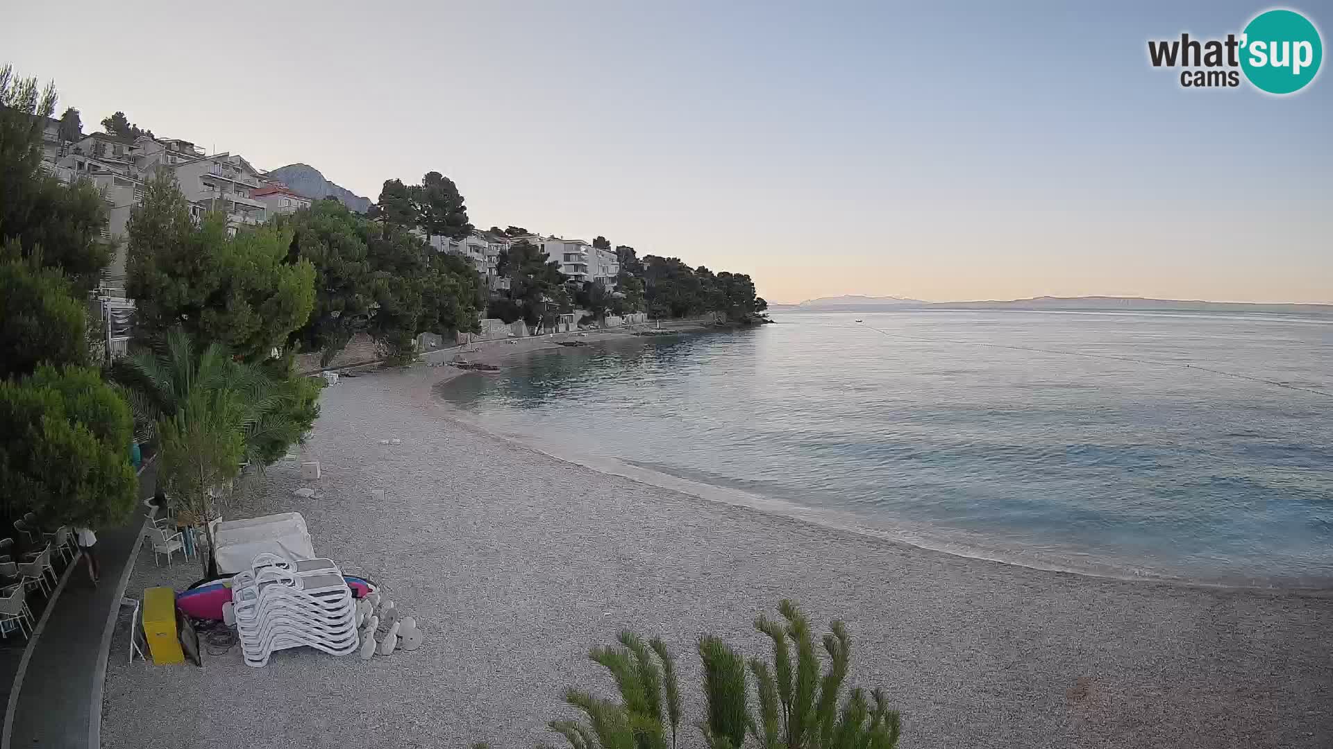 Webcam Plage Lučica Brela – Vue en direct sur la côte adriatique