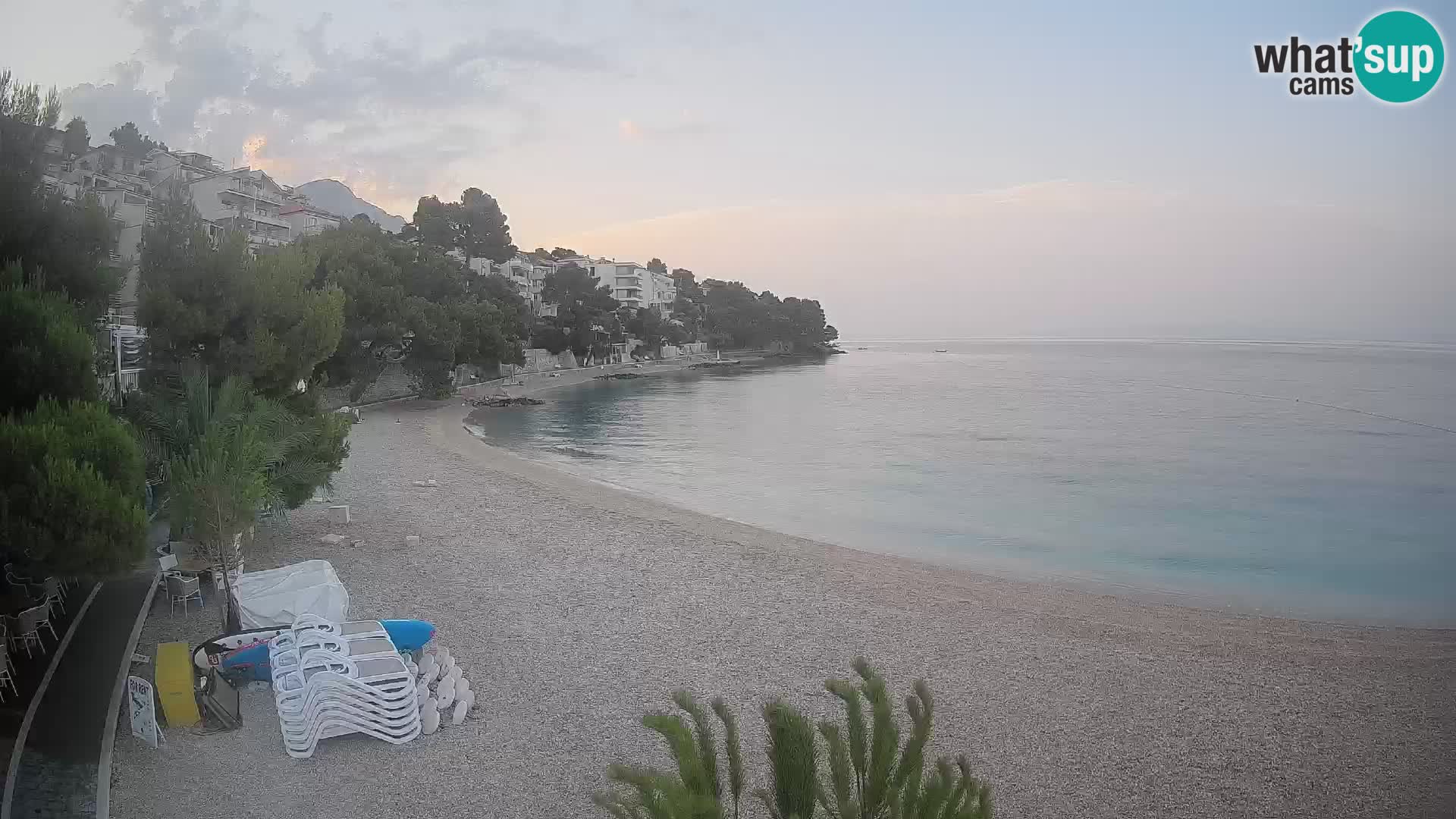 Webcam Spiaggia Lučica Brela – Vista live sulla costa adriatica