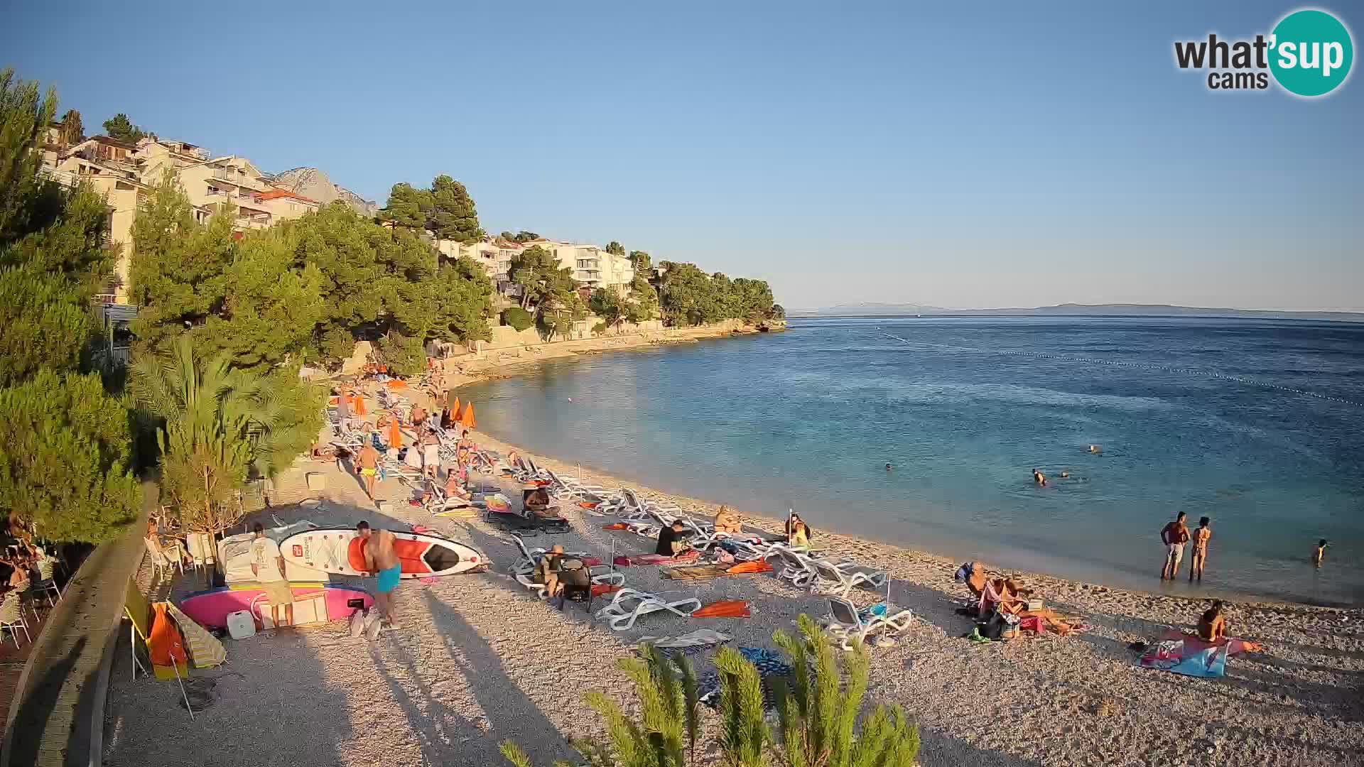 Webcam Lučica Beach Brela – Live View from the Adriatic Coast
