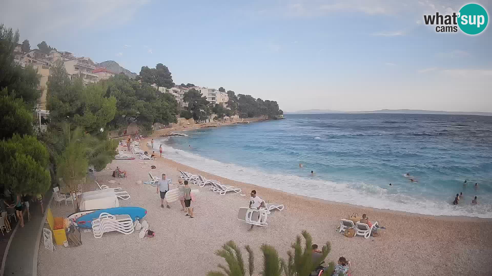 Webcam Plage Lučica Brela – Vue en direct sur la côte adriatique