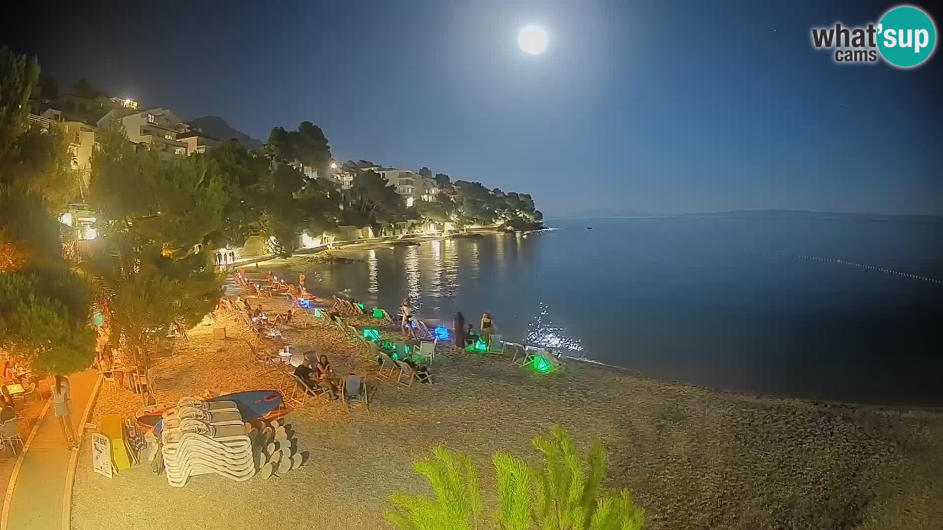 Webcam Lučica Strand Beach Brela – Liveblick von der Adriaküste