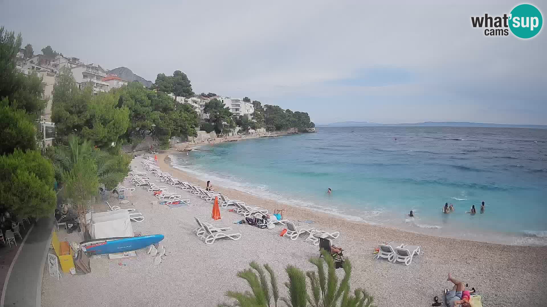 Webcam Lučica Beach Brela – Live View from the Adriatic Coast