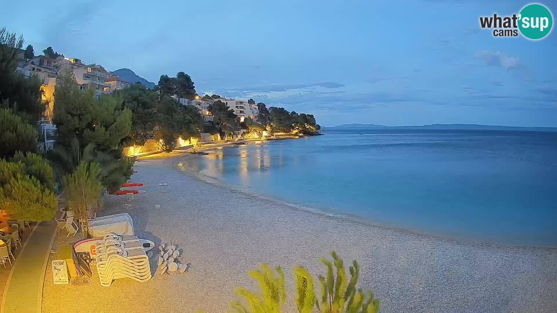 Webcam Playa Lučica Brela – Vista en directo de la costa adriática