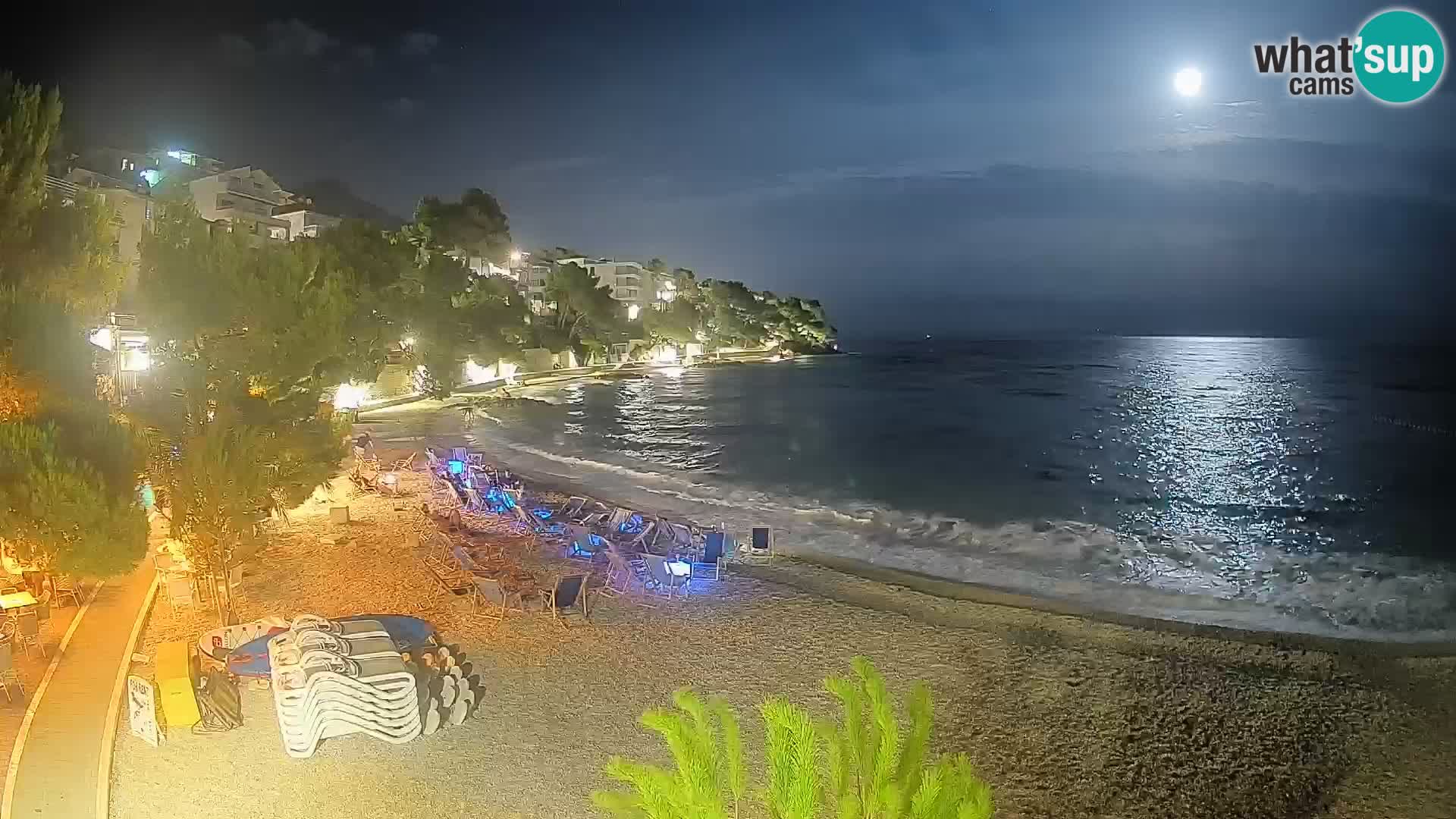 Webcam Playa Lučica Brela – Vista en directo de la costa adriática