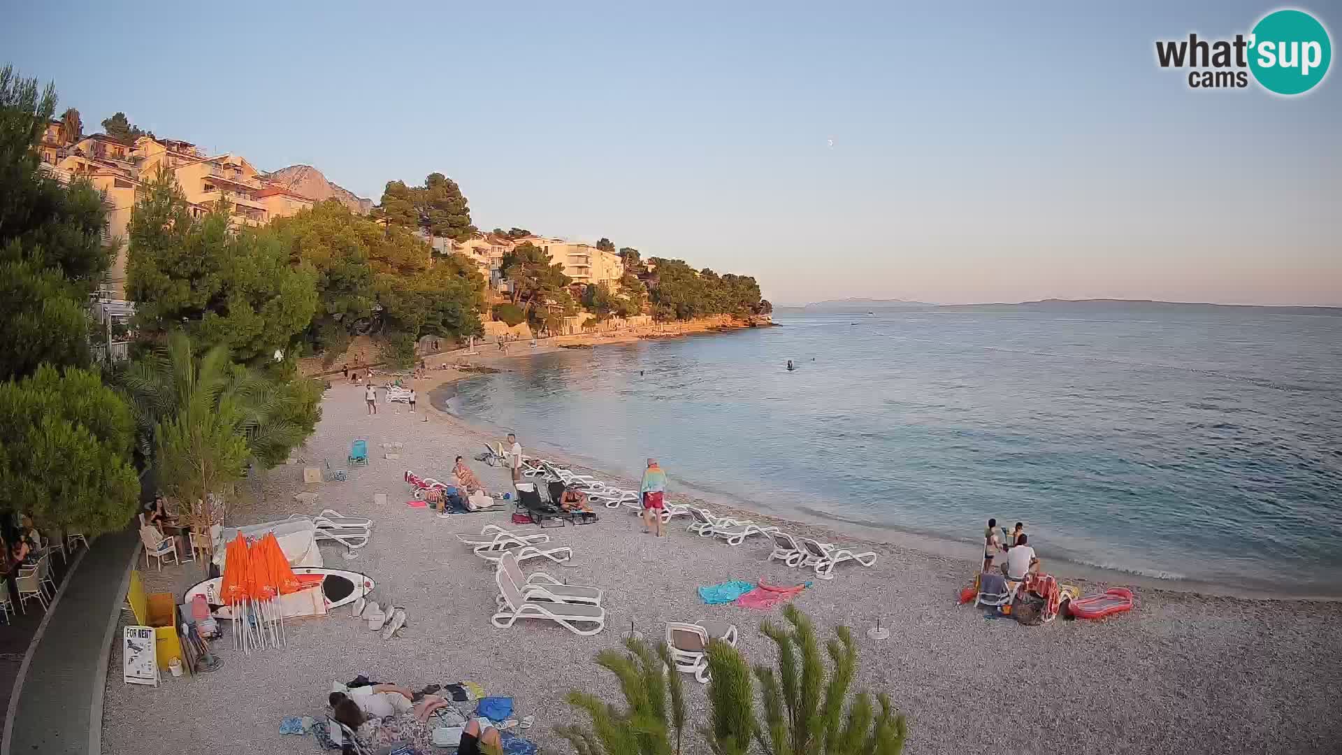 Webcam Playa Lučica Brela – Vista en directo de la costa adriática