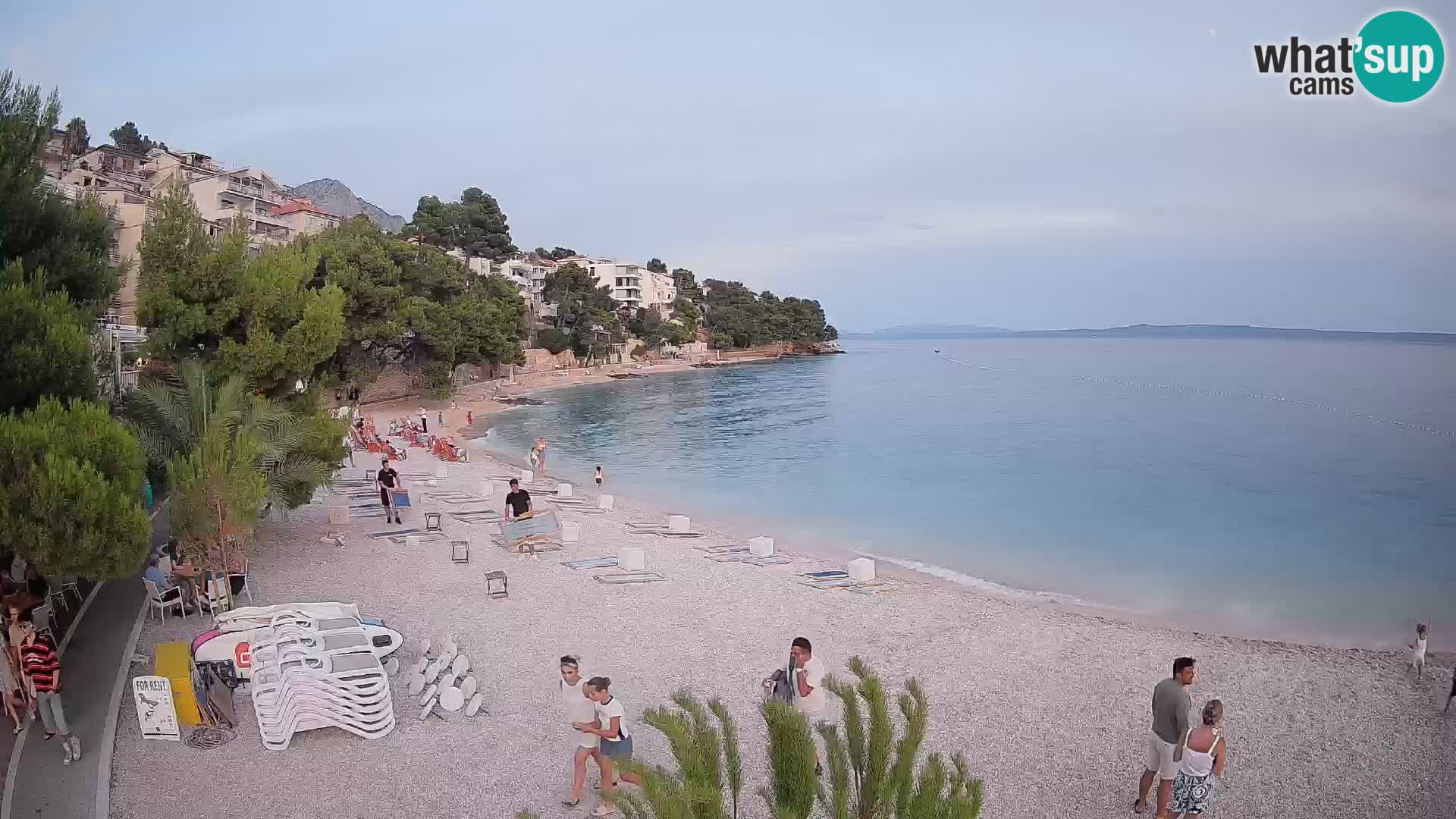 Webcam Plage Lučica Brela – Vue en direct sur la côte adriatique