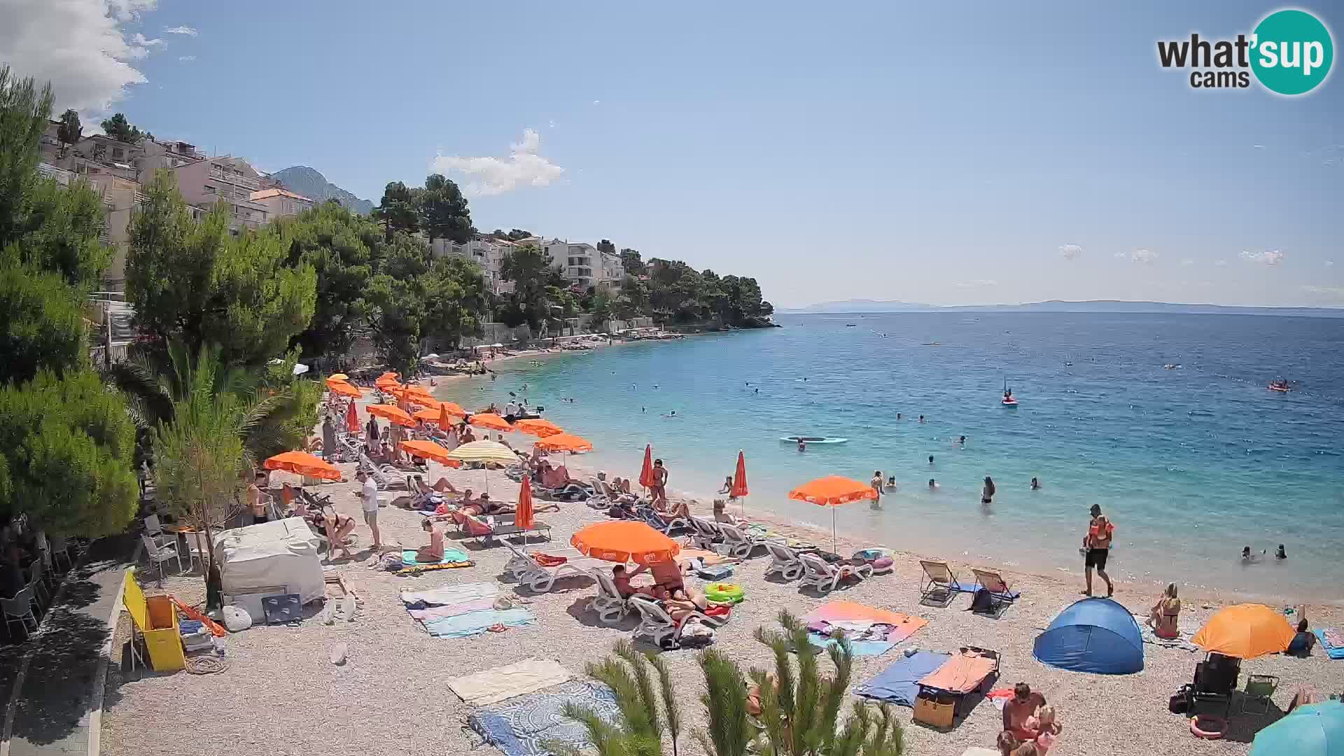 Webcam Playa Lučica Brela – Vista en directo de la costa adriática