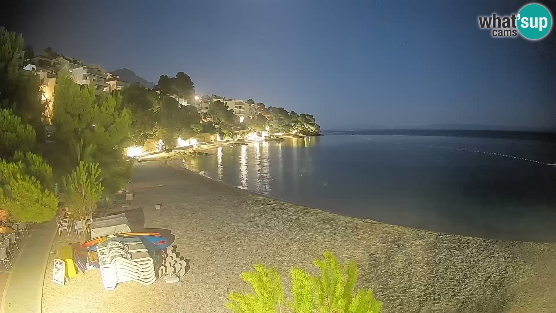 Webcam Playa Lučica Brela – Vista en directo de la costa adriática