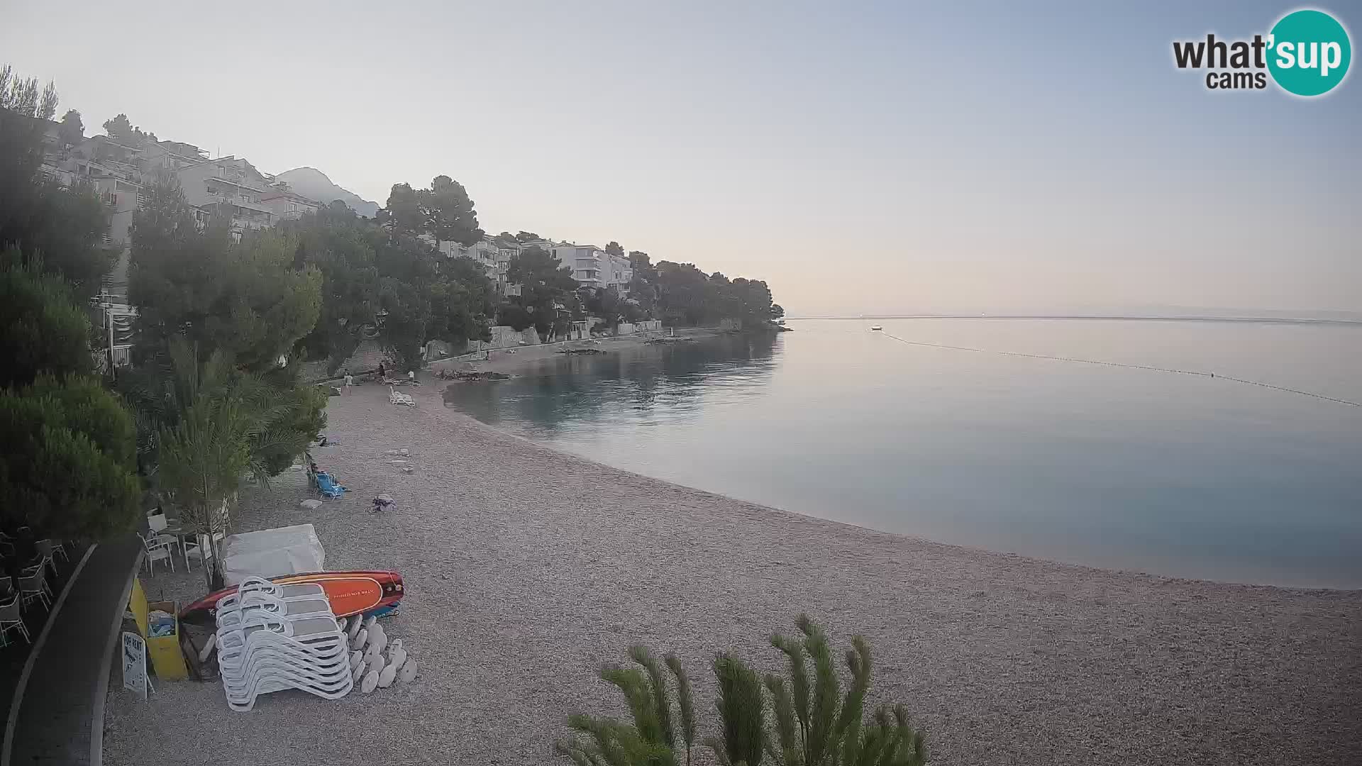 Webcam Playa Lučica Brela – Vista en directo de la costa adriática