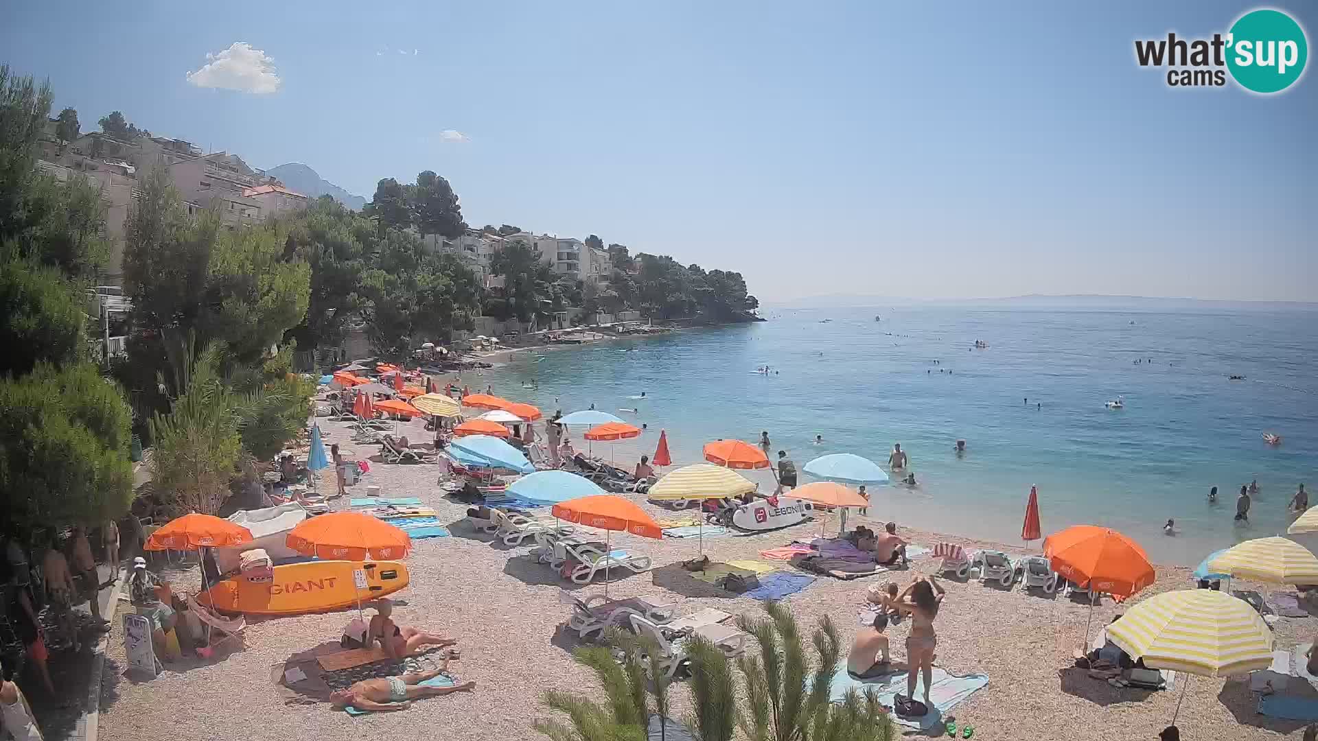 Webcam Plage Lučica Brela – Vue en direct sur la côte adriatique