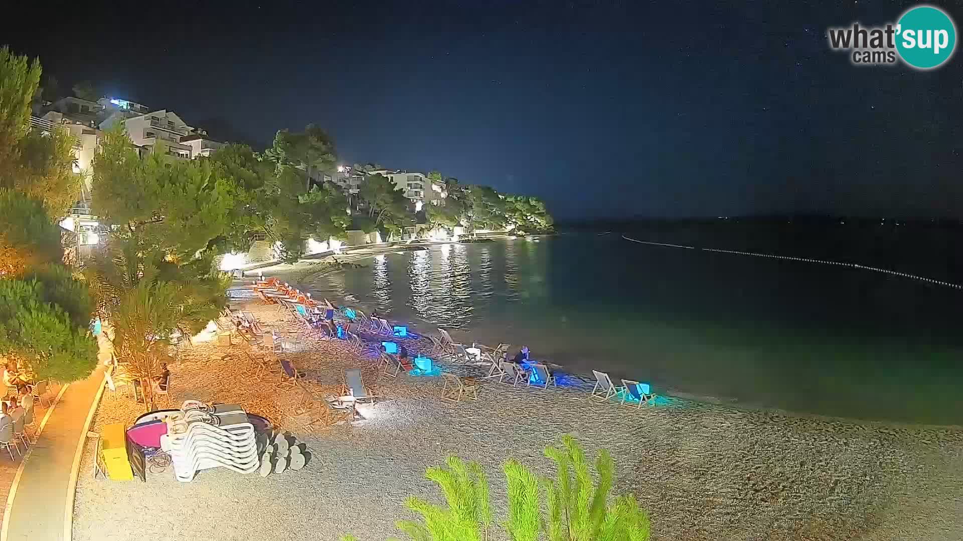 Webcam Playa Lučica Brela – Vista en directo de la costa adriática