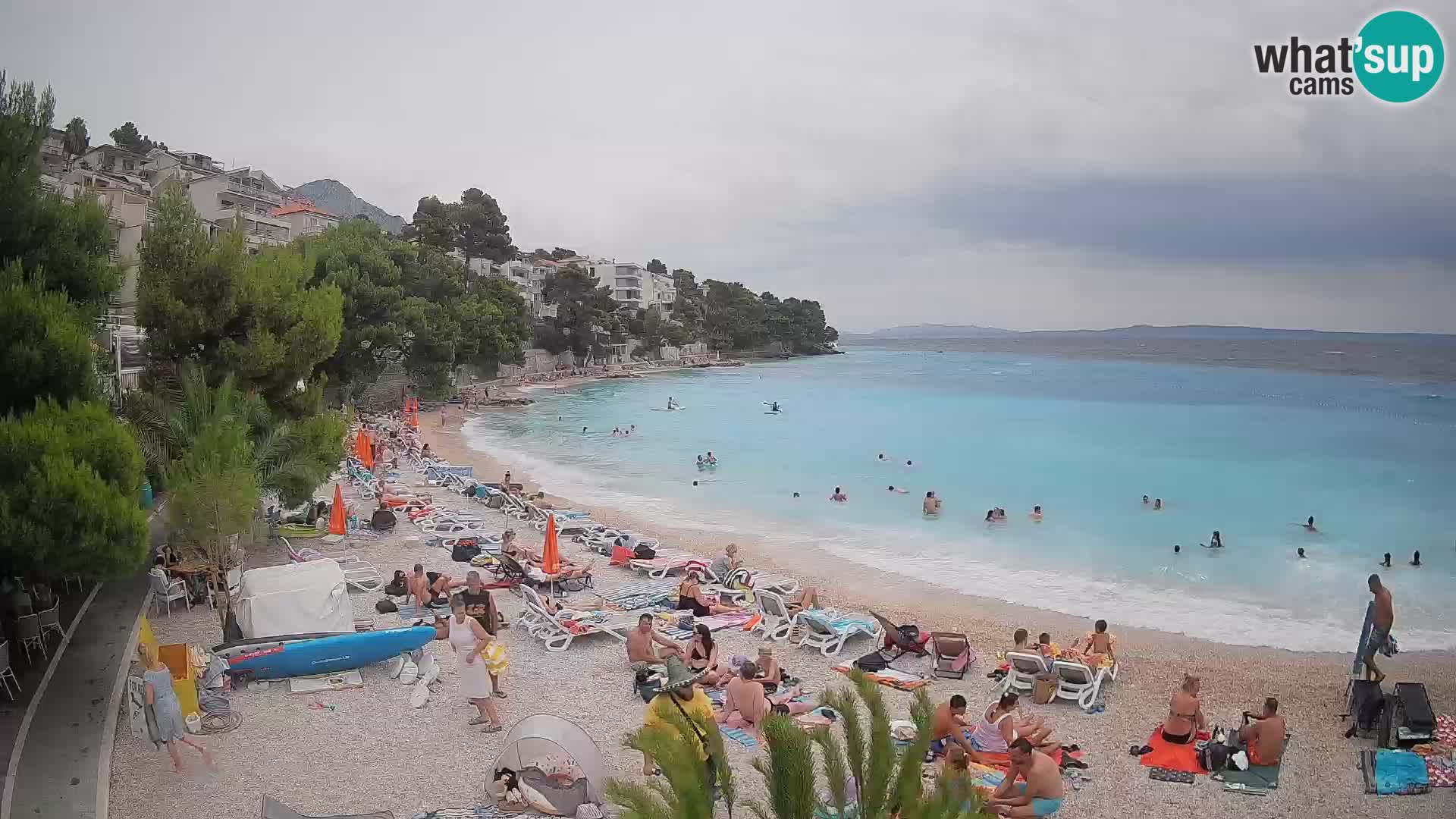 Webcam Lučica Beach Brela – Live View from the Adriatic Coast
