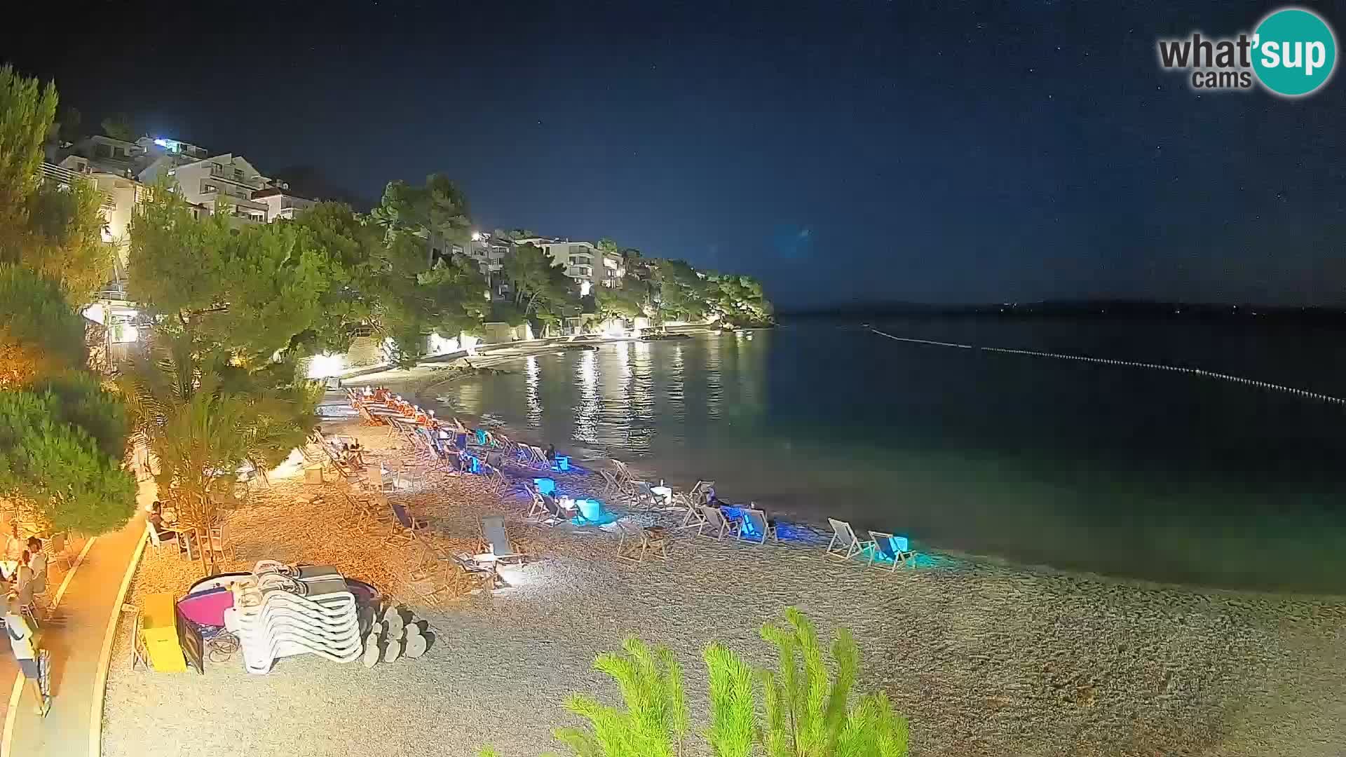 Spletna kamera Plaža Lučica Brela – Pogled v živo na Jadransko obalo