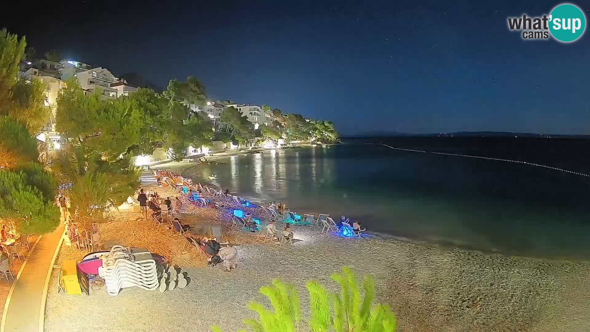 Webcam Playa Lučica Brela – Vista en directo de la costa adriática