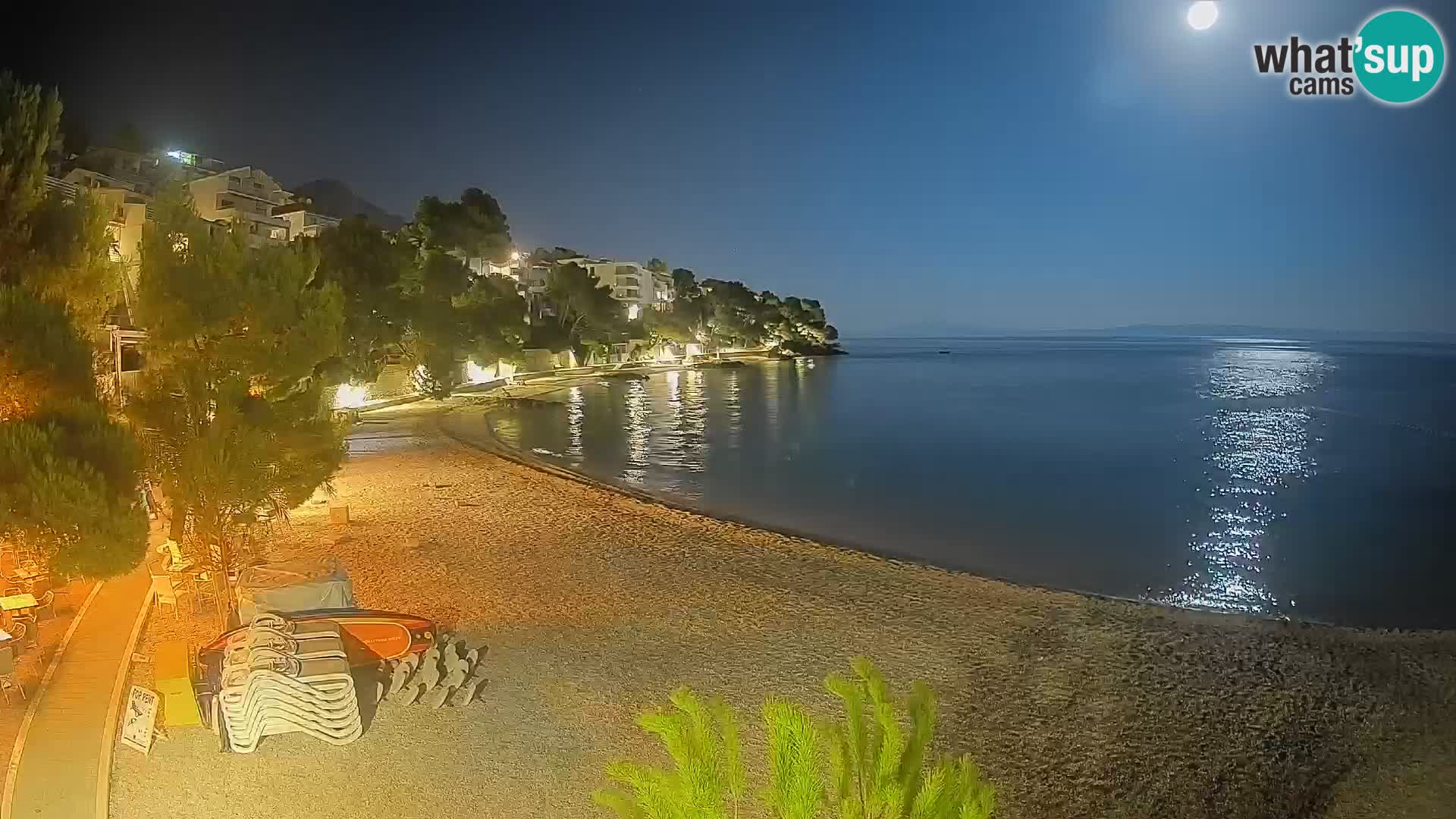 Webcam Spiaggia Lučica Brela – Vista live sulla costa adriatica