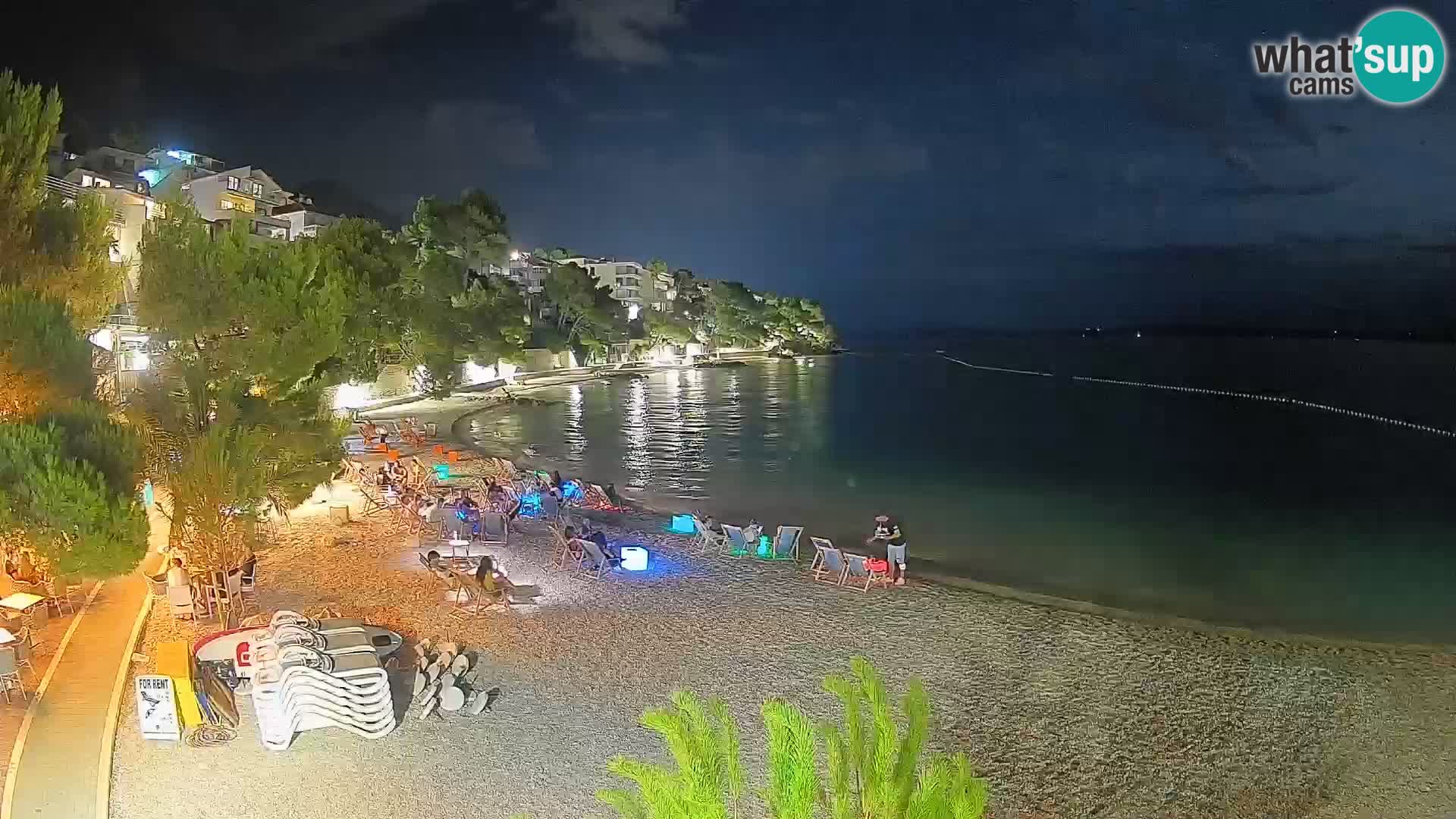 Webcam Lučica Strand Beach Brela – Liveblick von der Adriaküste