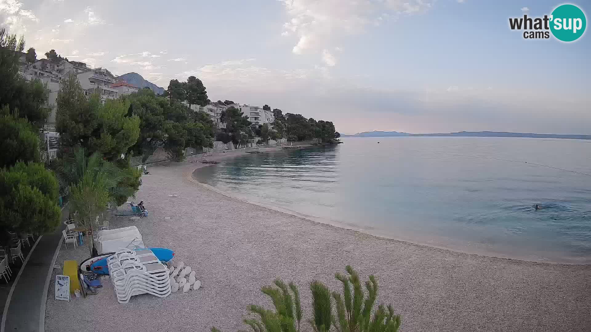Webcam Playa Lučica Brela – Vista en directo de la costa adriática