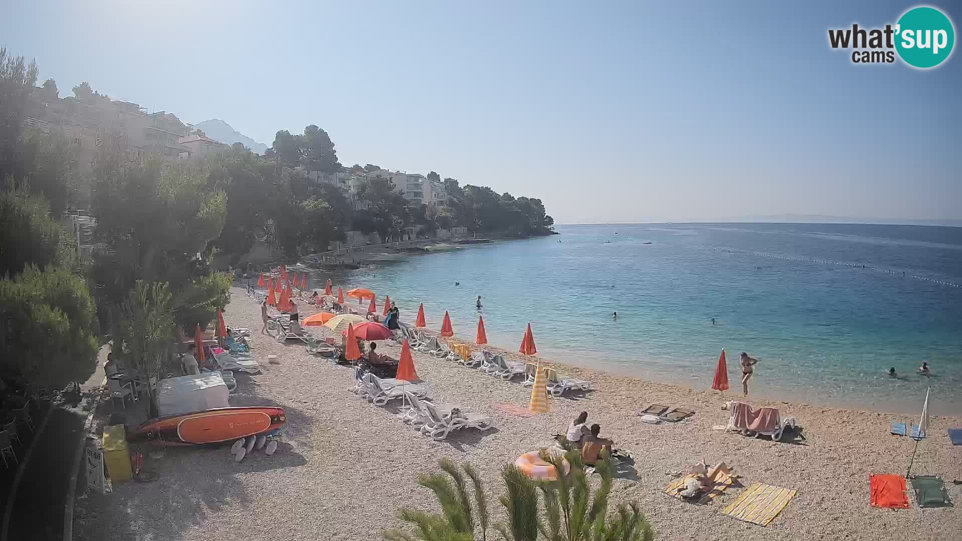 Webcam Playa Lučica Brela – Vista en directo de la costa adriática