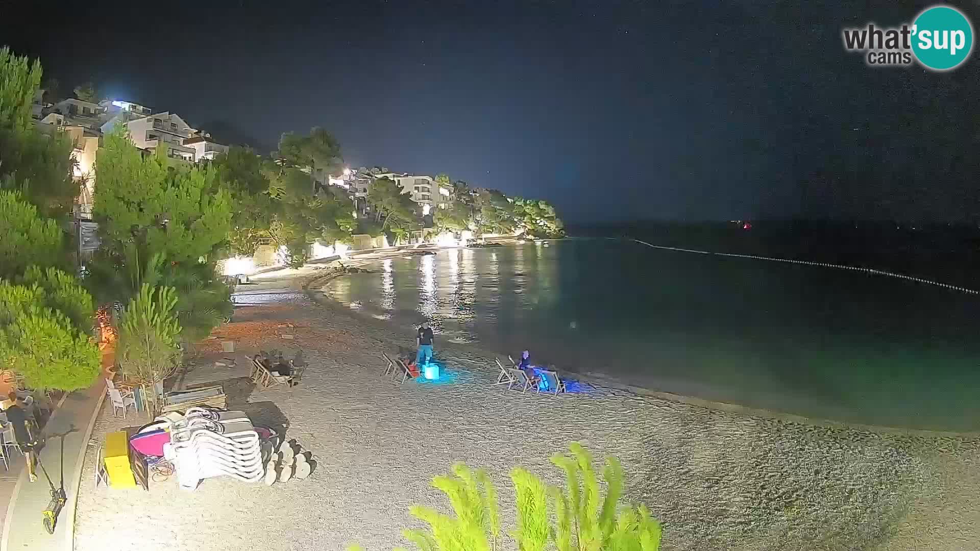 Webcam Lučica Strand Beach Brela – Liveblick von der Adriaküste