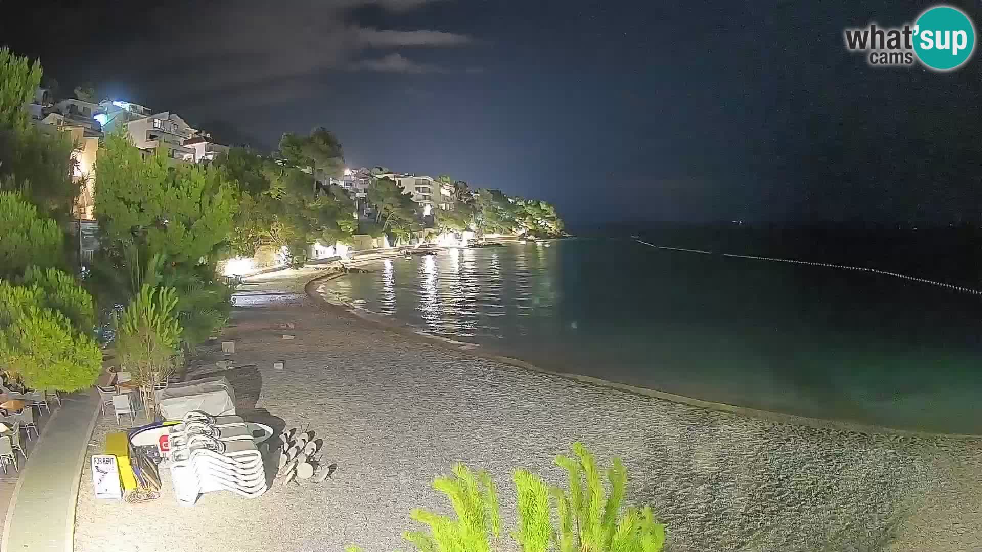 Webcam Playa Lučica Brela – Vista en directo de la costa adriática