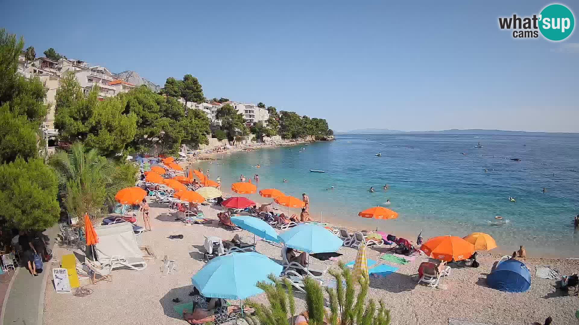 Webcam Lučica Beach Brela – Live View from the Adriatic Coast