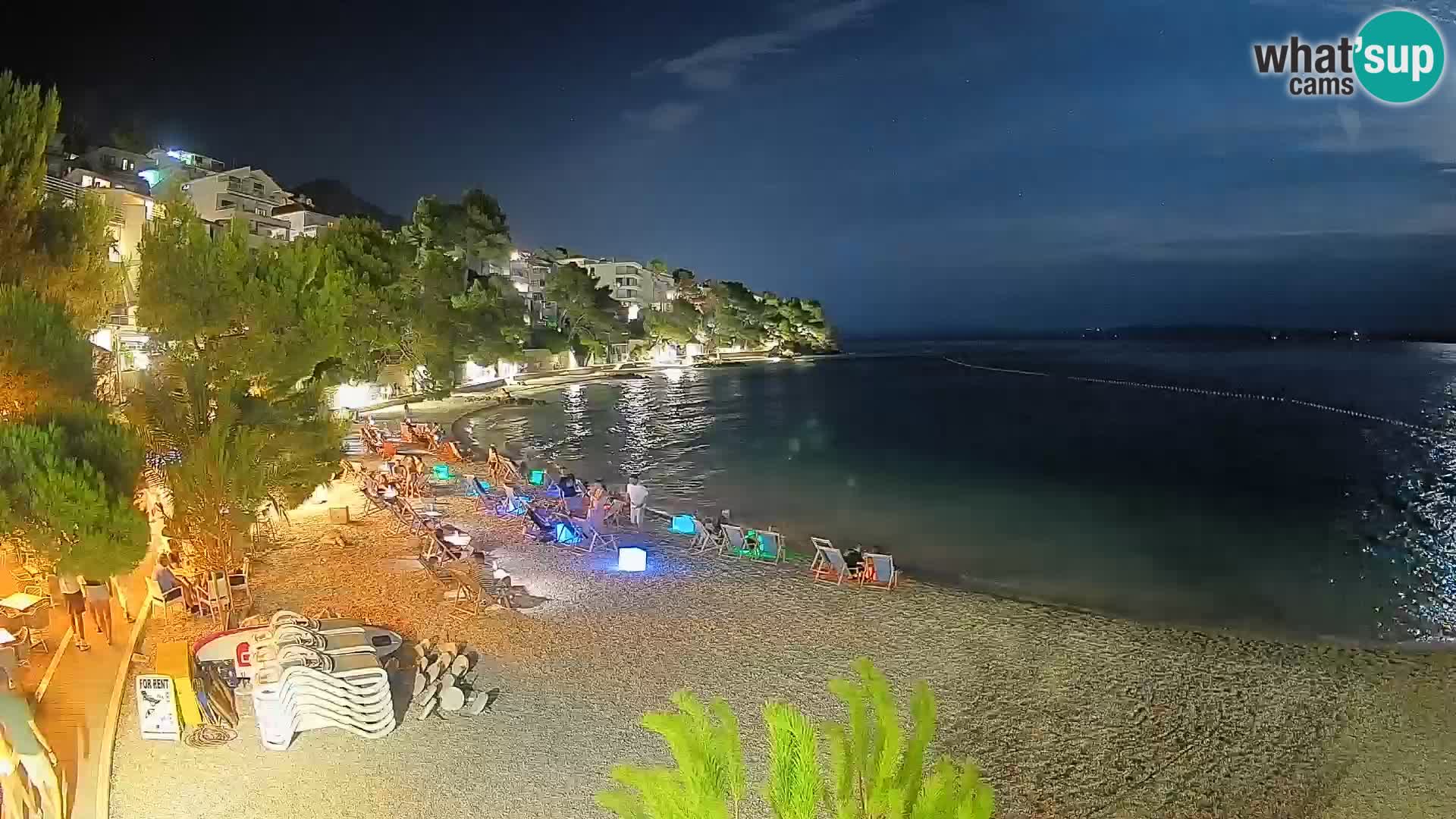 Webcam Spiaggia Lučica Brela – Vista live sulla costa adriatica