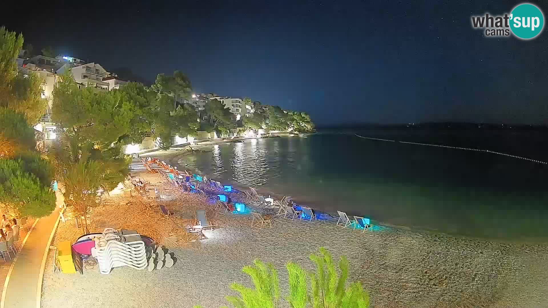 Spletna kamera Plaža Lučica Brela – Pogled v živo na Jadransko obalo