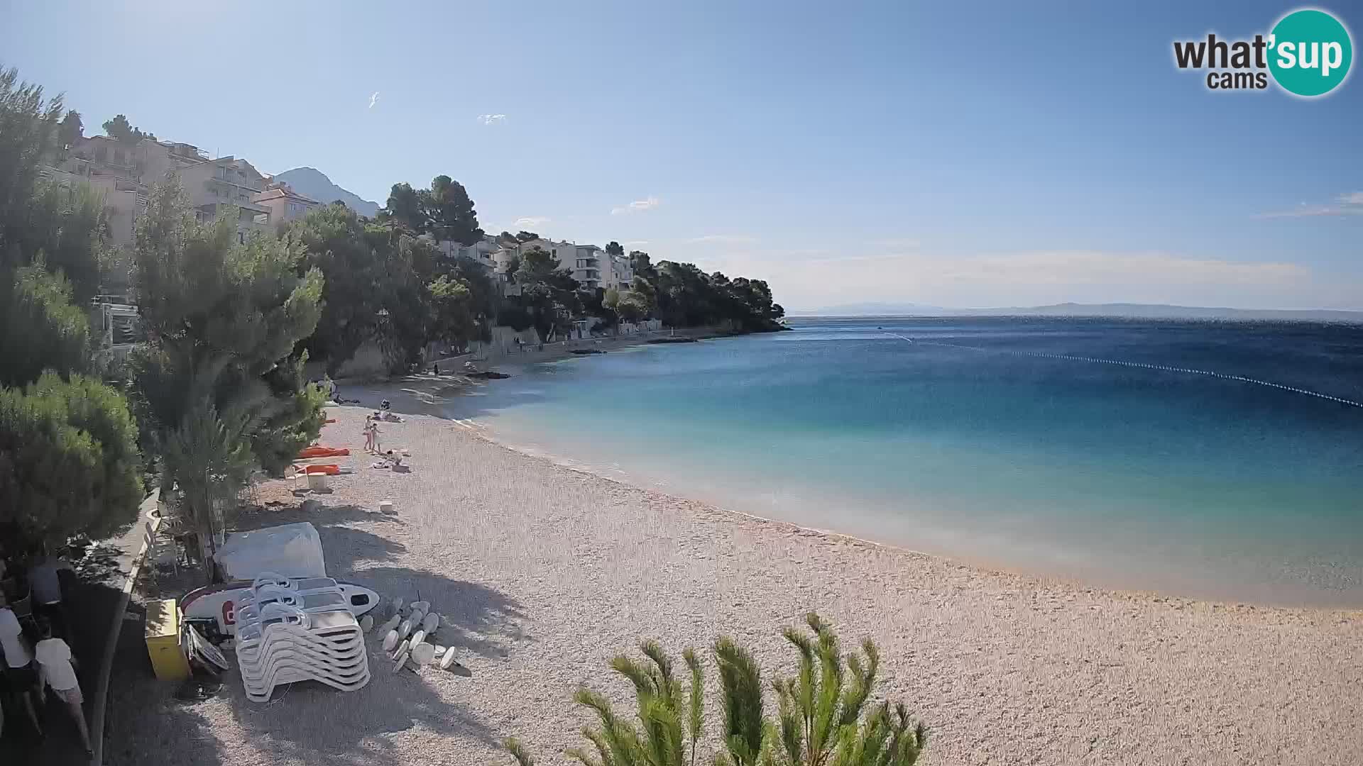 Webcam Lučica Beach Brela – Live View from the Adriatic Coast