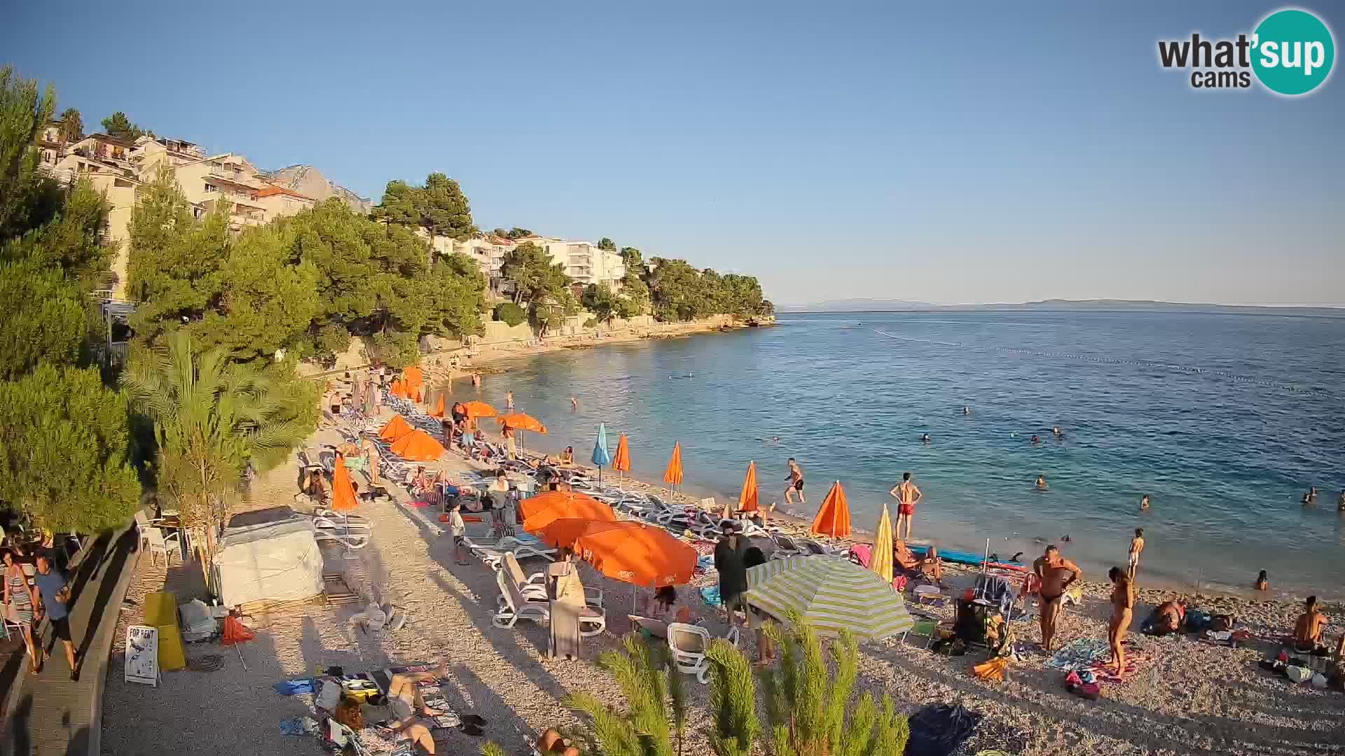 Webcam Playa Lučica Brela – Vista en directo de la costa adriática