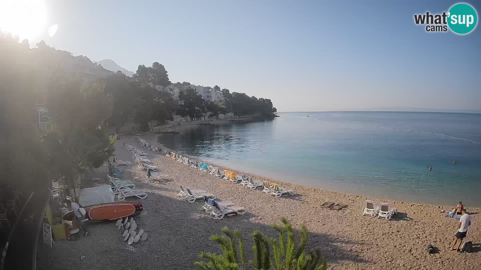 Webcam Spiaggia Lučica Brela – Vista live sulla costa adriatica