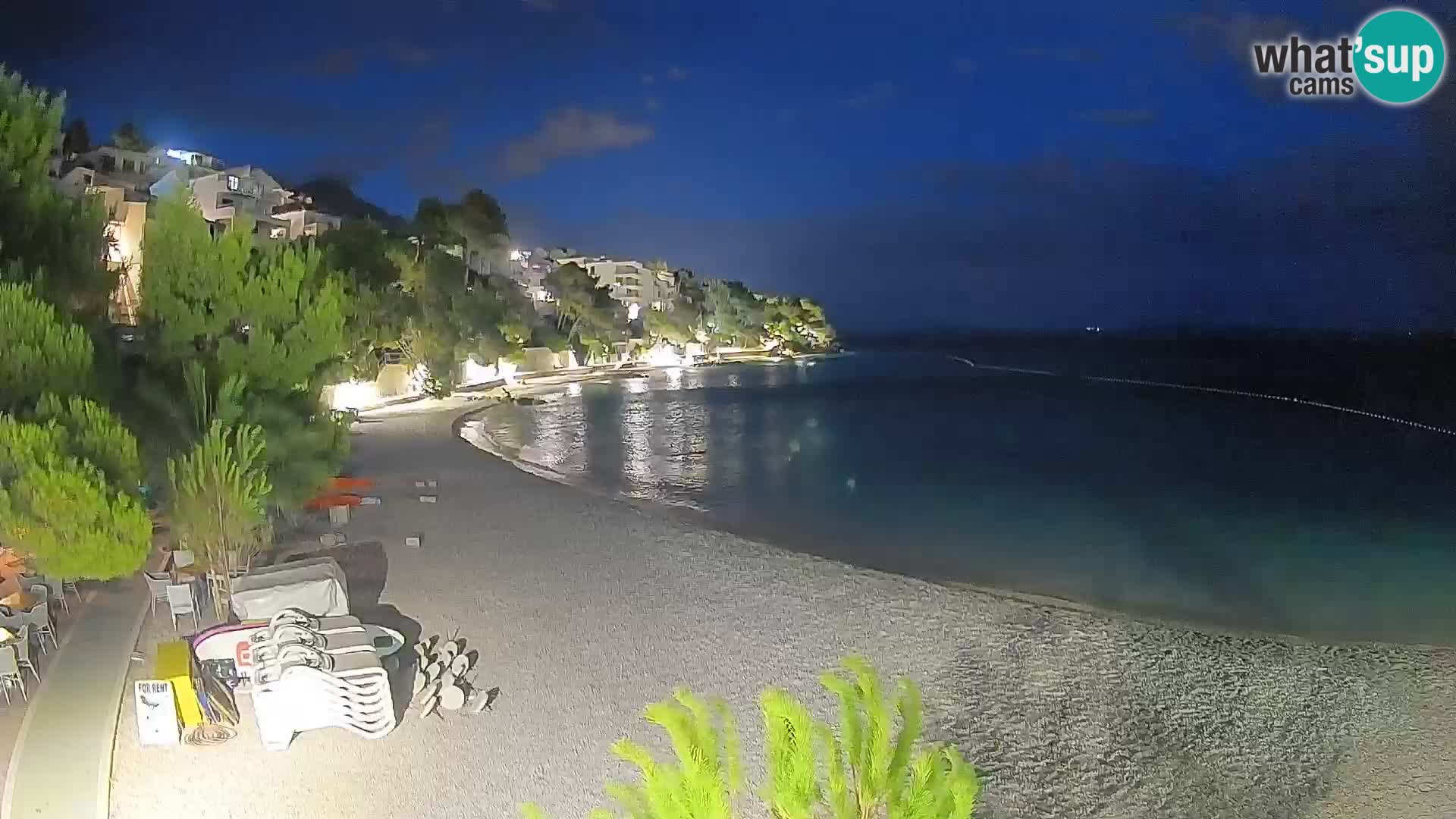Webcam Plage Lučica Brela – Vue en direct sur la côte adriatique