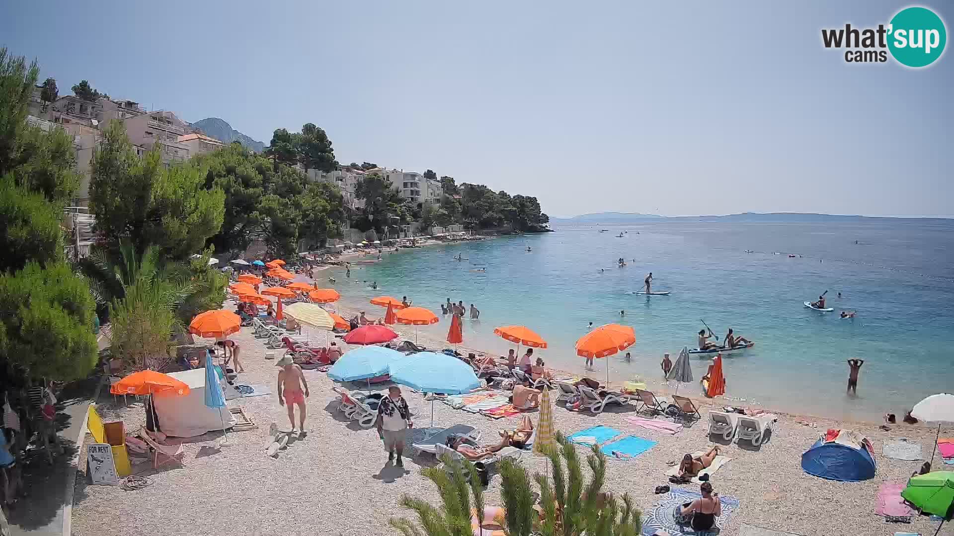 Webcam Playa Lučica Brela – Vista en directo de la costa adriática