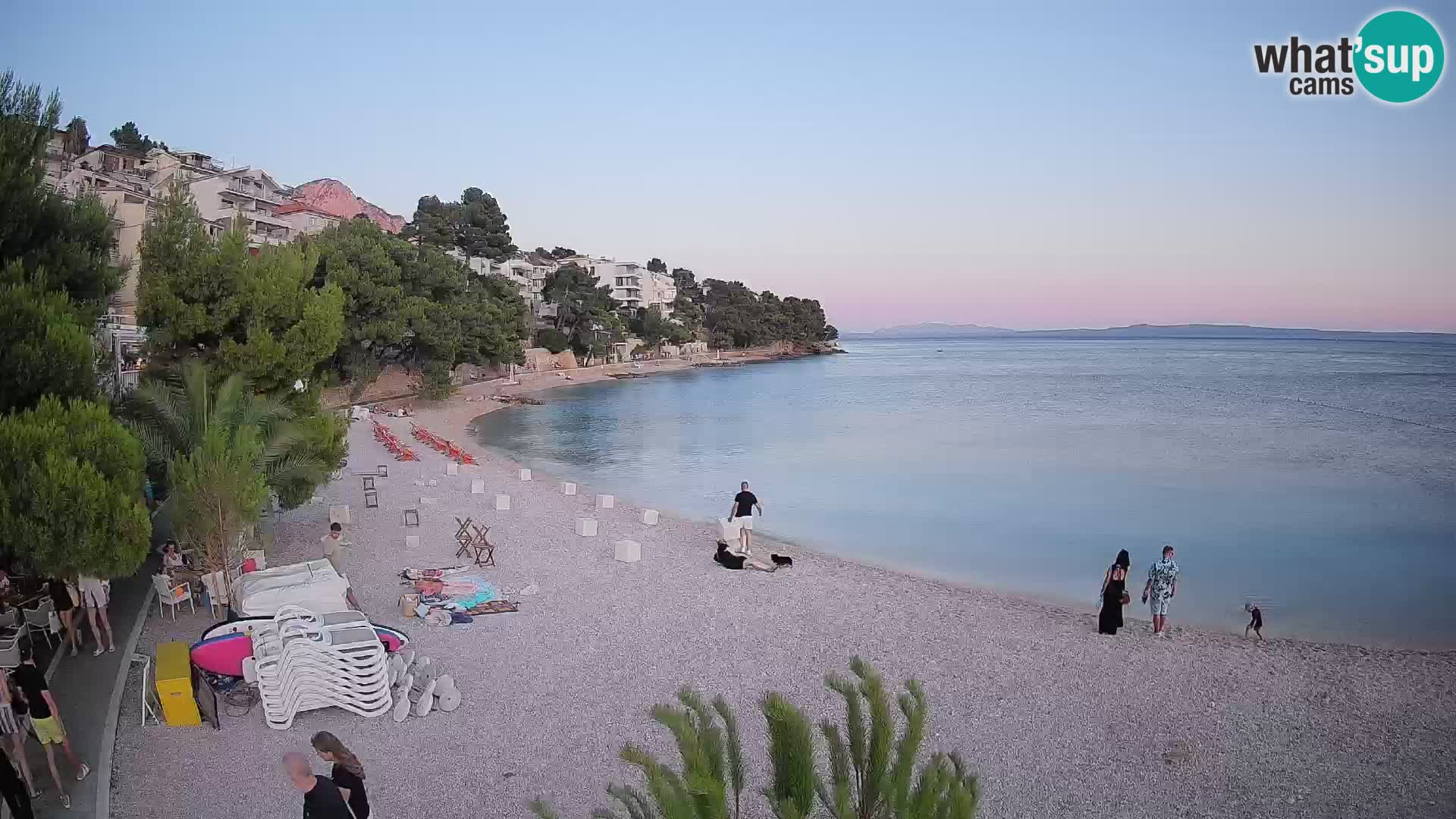 Webcam Plage Lučica Brela – Vue en direct sur la côte adriatique