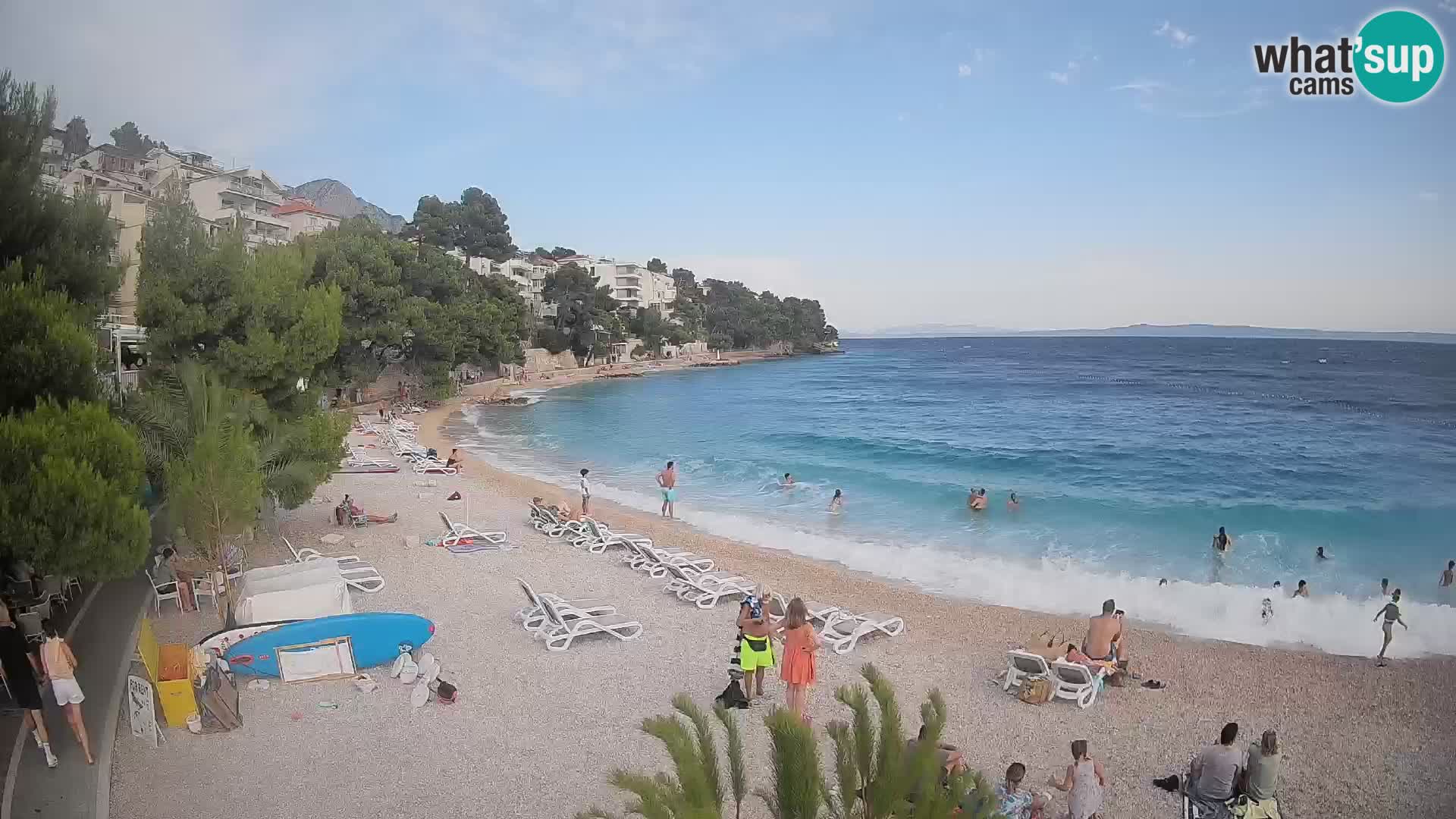 Webcam Plage Lučica Brela – Vue en direct sur la côte adriatique