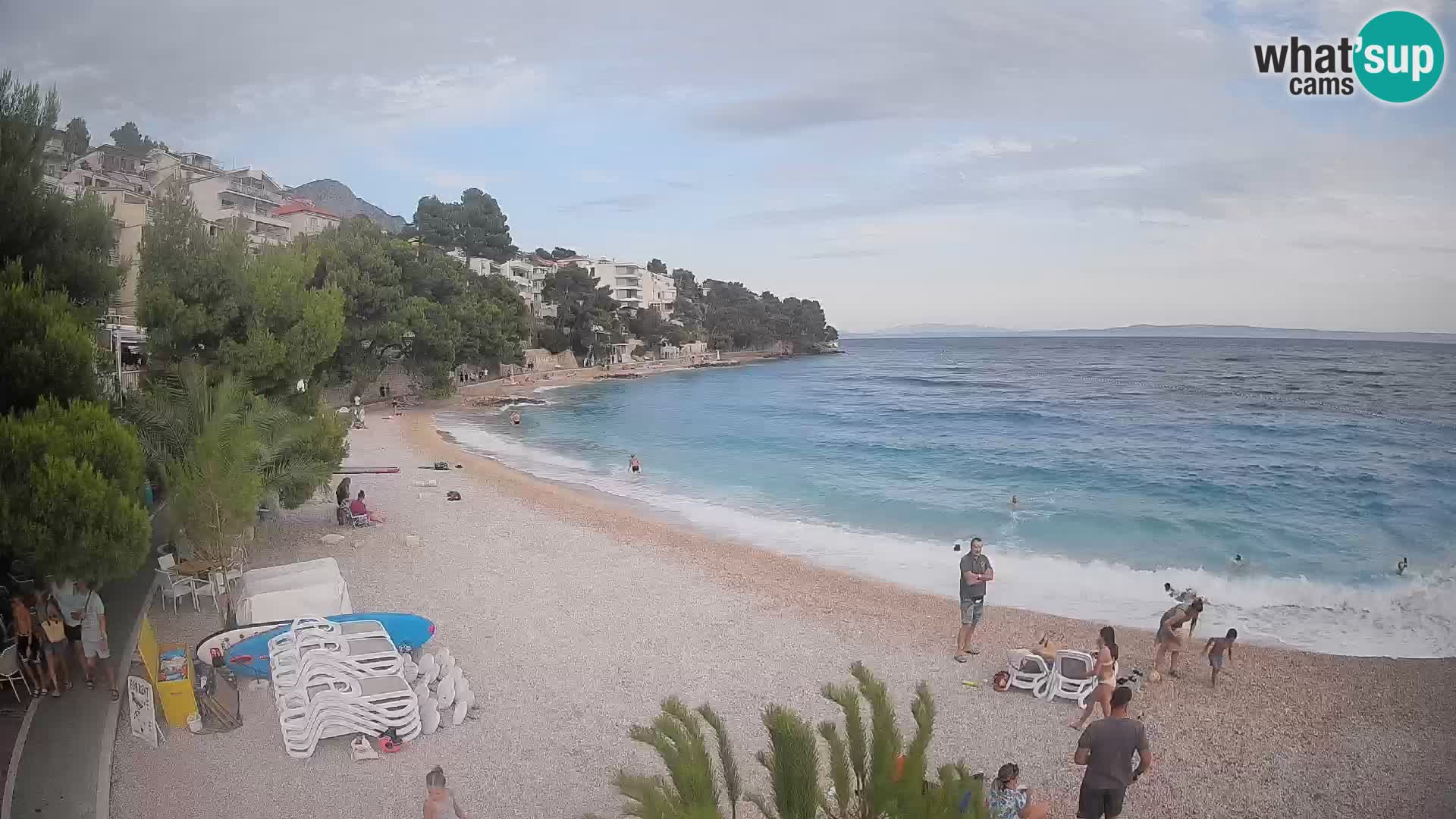 Webcam Playa Lučica Brela – Vista en directo de la costa adriática