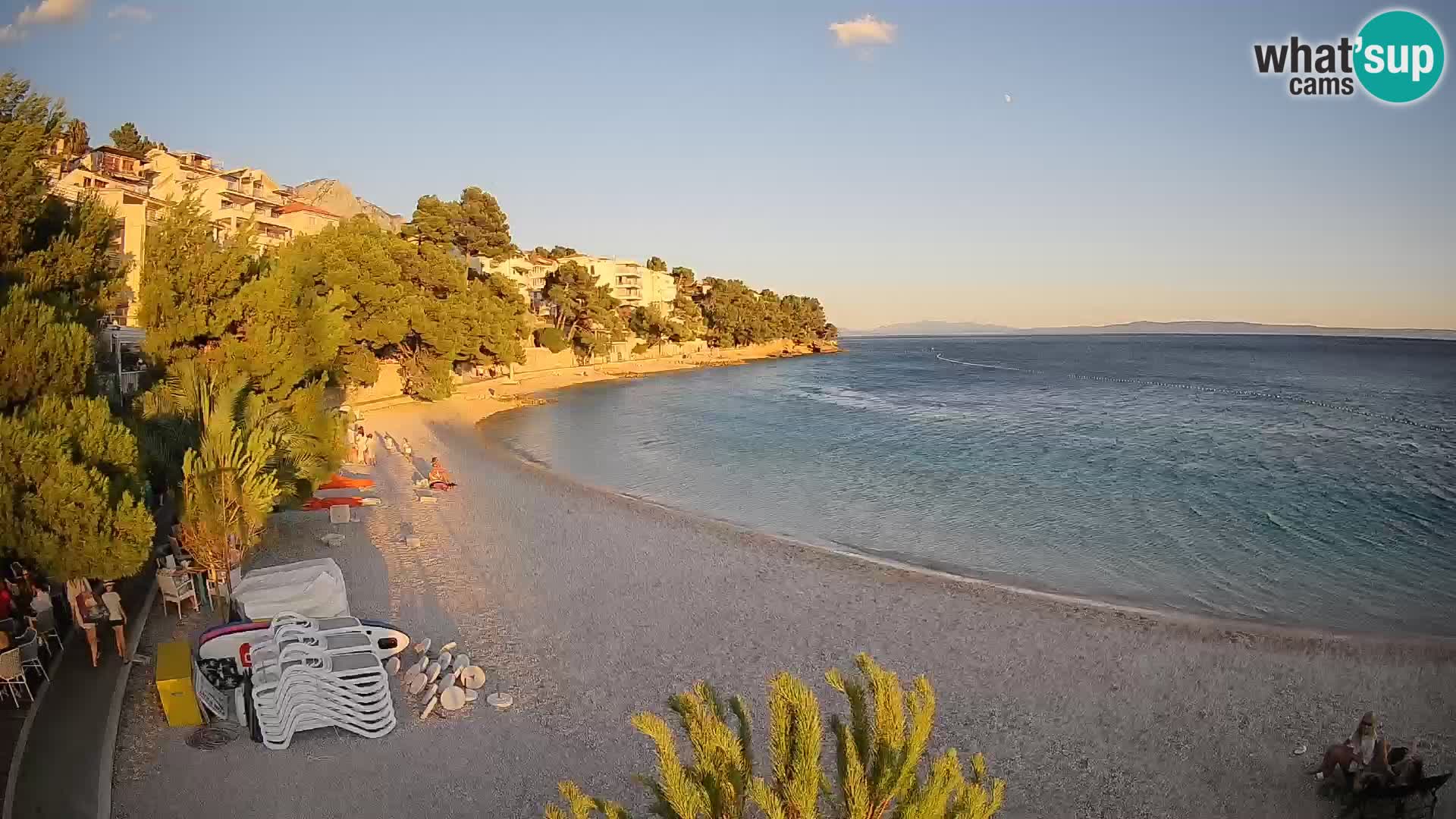 Webcam Playa Lučica Brela – Vista en directo de la costa adriática