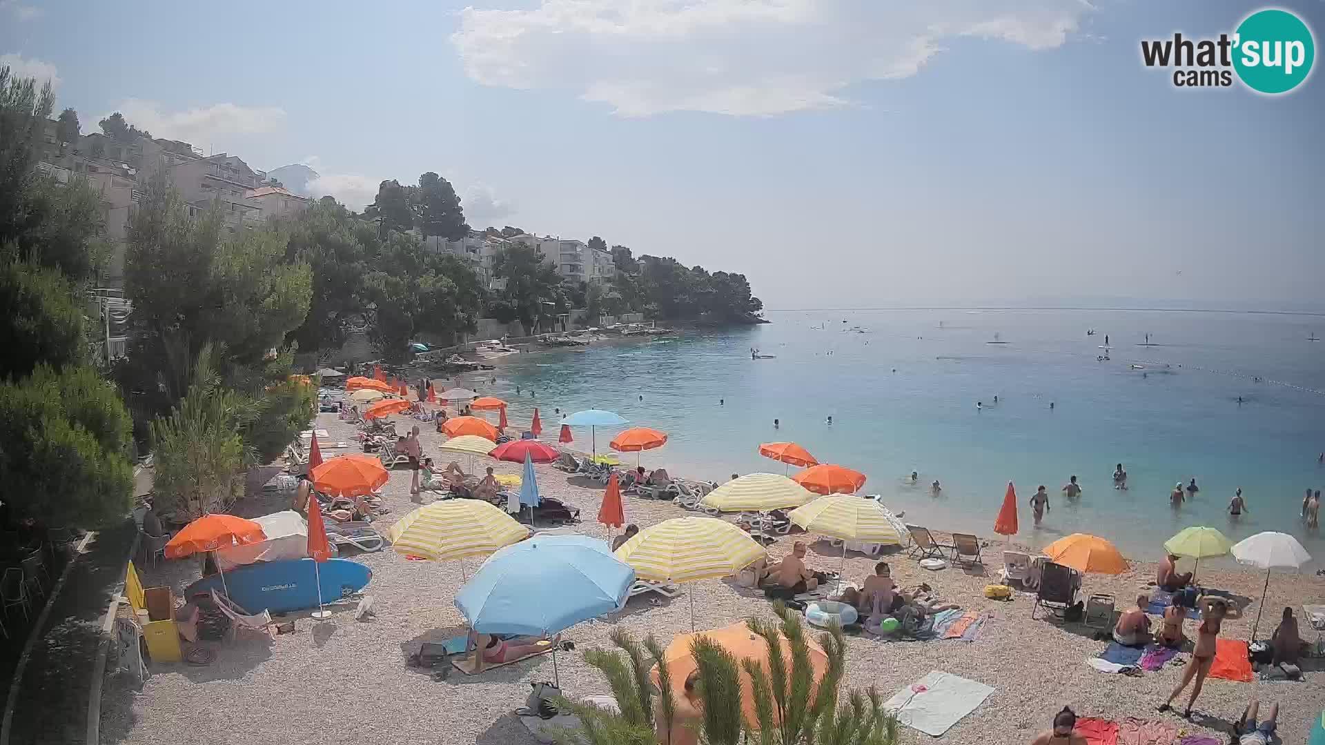 Webcam Lučica Beach Brela – Live View from the Adriatic Coast