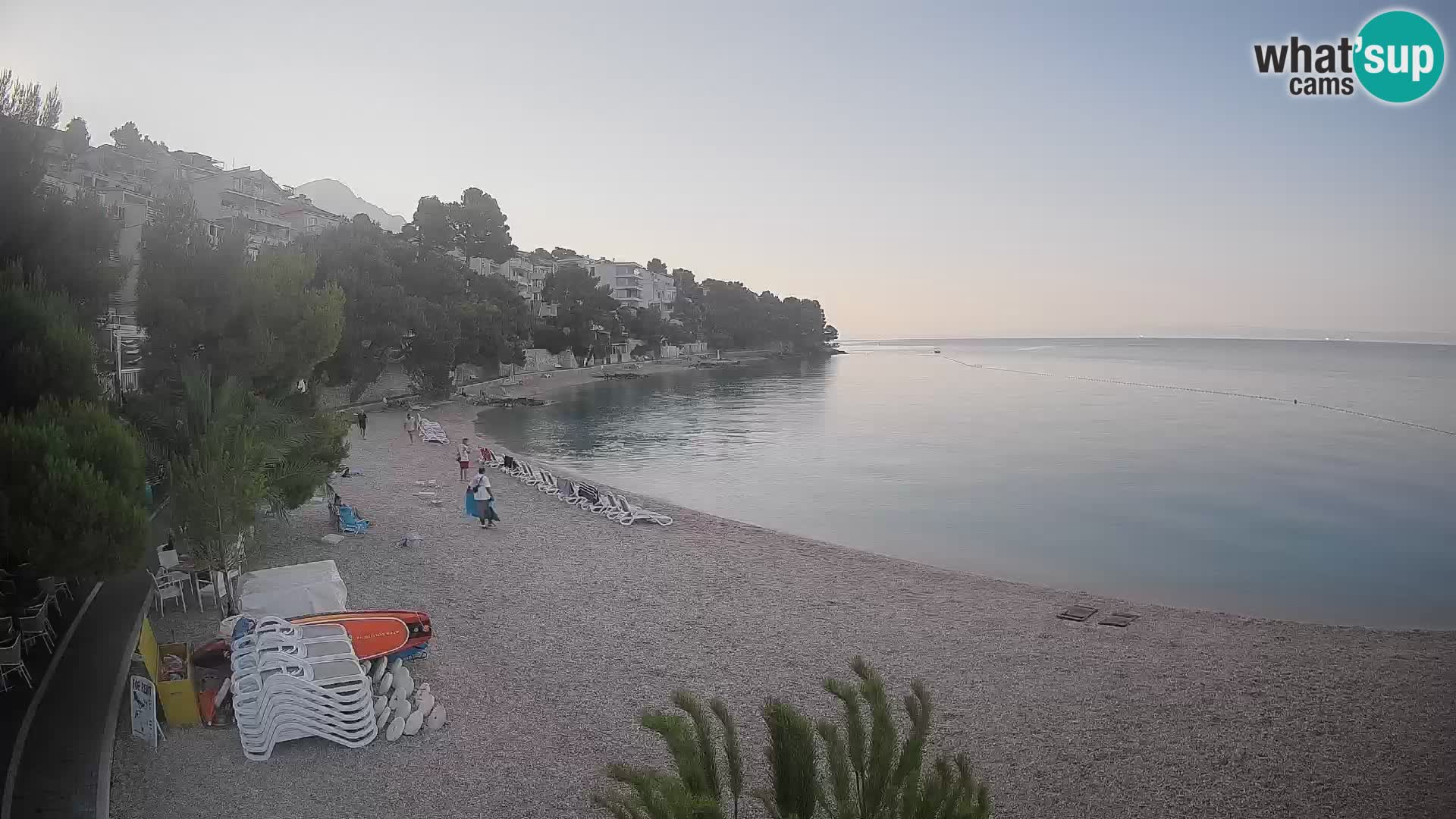 Web kamera Plaža Lučica Brela – Pogled uživo na jadransku obalu
