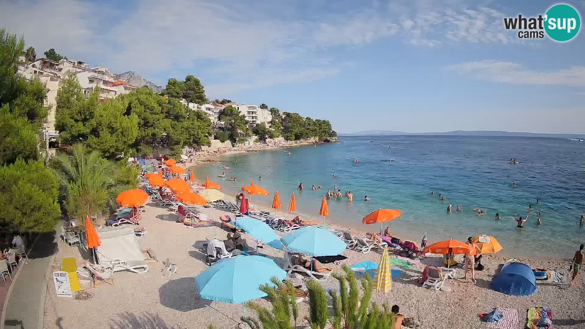 Webcam Lučica Beach Brela – Live View from the Adriatic Coast